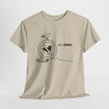 Funny seagull t-shirt with a seagull on a 'no birds' sign and 'Be a Rebel' lettering
