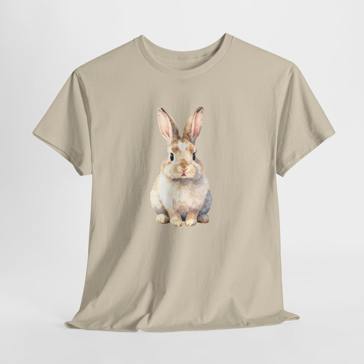 Rabbit t-shirt with a lifelike watercolor rabbit
