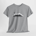 Mountain t-shirt with a hand-drawn mountain sketch and the word ADVENTURE