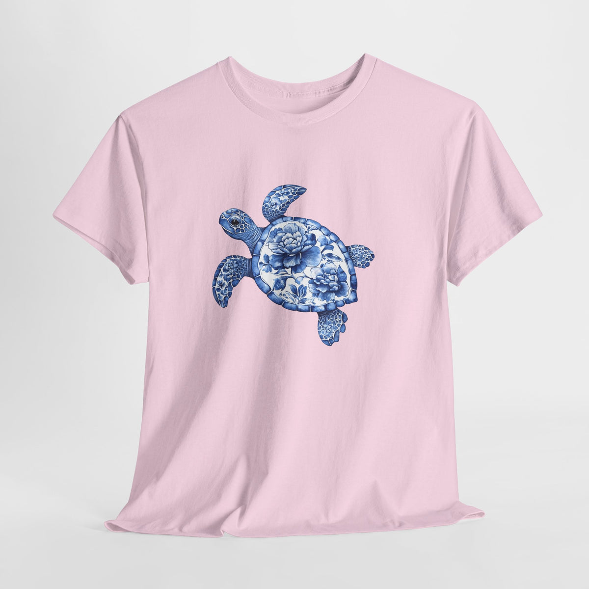 Sea turtle t-shirt with a hand-painted blue watercolor sea turtle