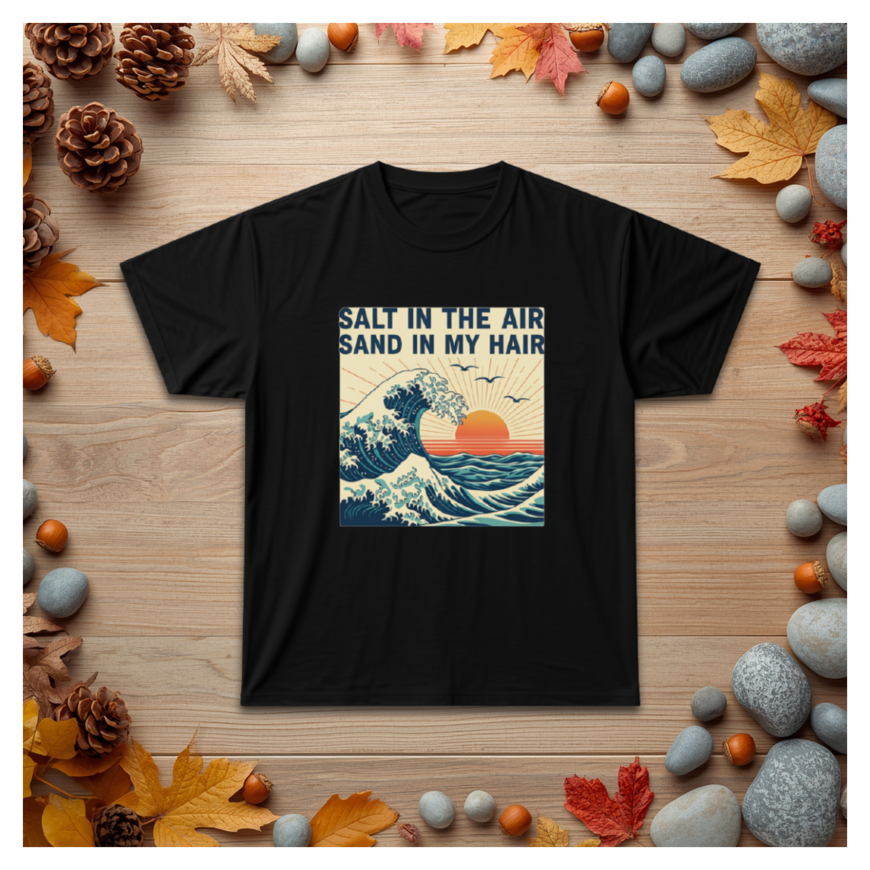 Salt in the Air Tee – Vintage Beach Sunset Graphic T‑Shirt