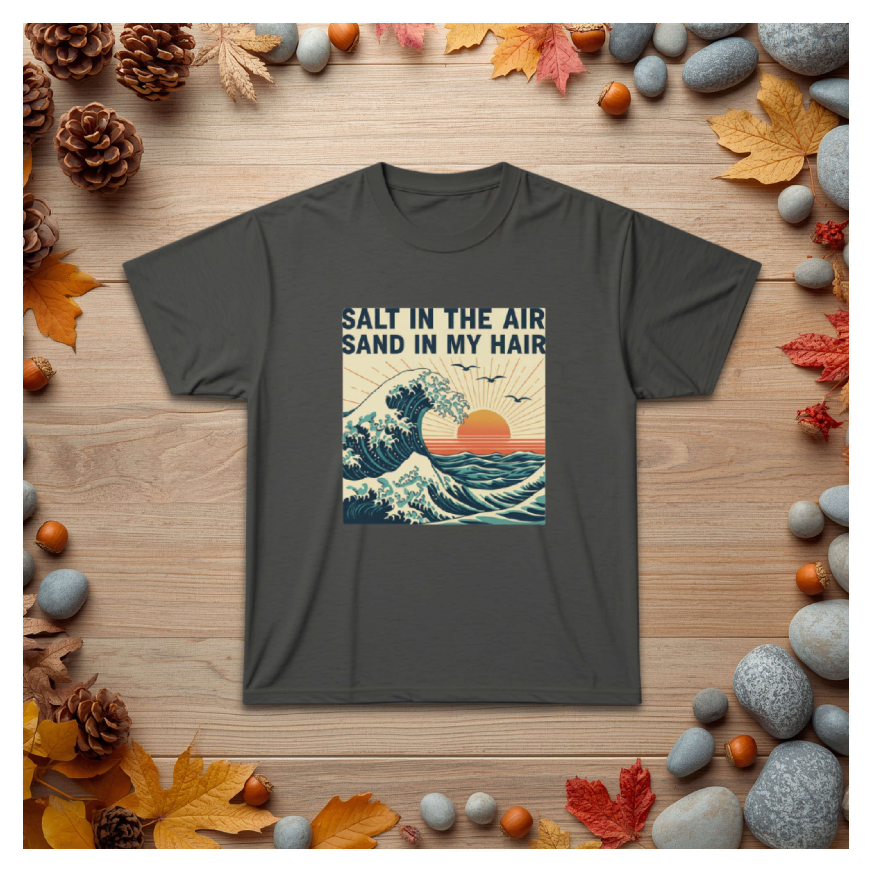 Salt in the Air Tee – Vintage Beach Sunset Graphic T‑Shirt