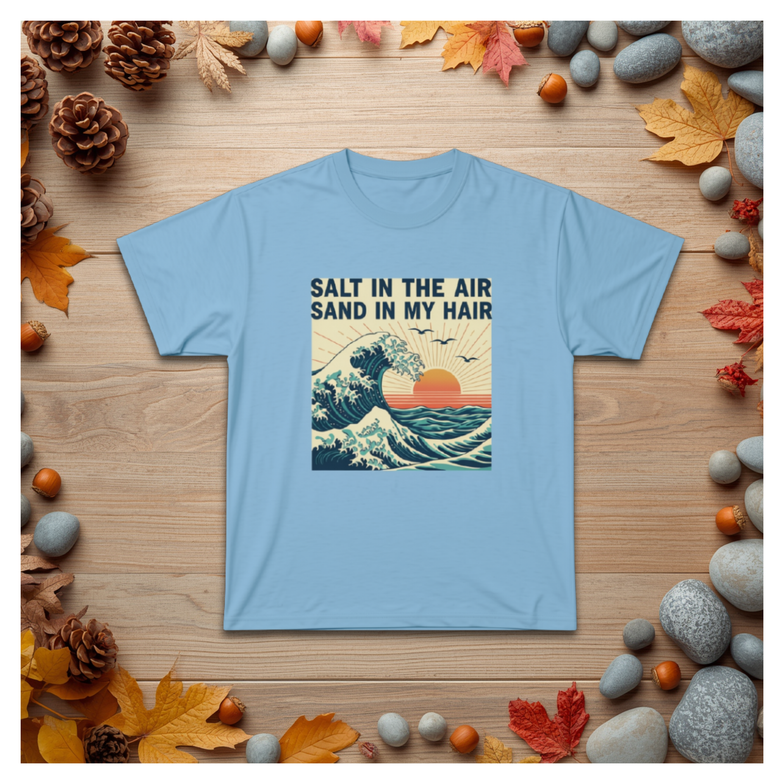 Salt in the Air Tee – Vintage Beach Sunset Graphic T‑Shirt