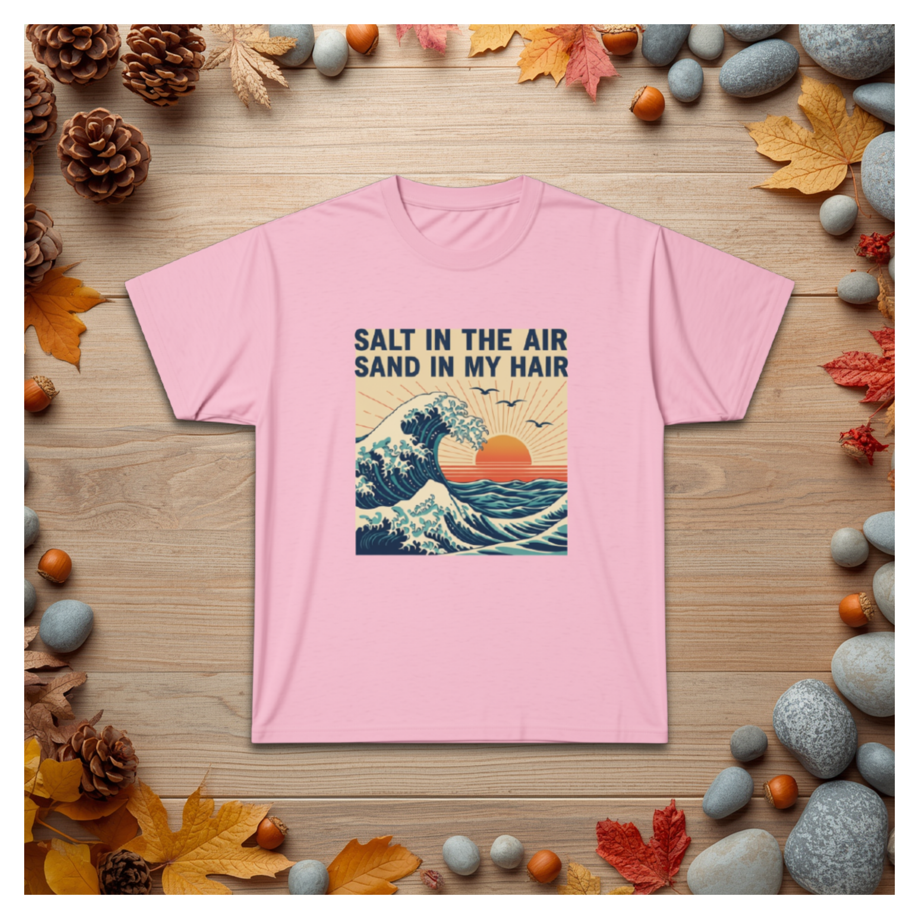Salt in the Air Tee – Vintage Beach Sunset Graphic T‑Shirt