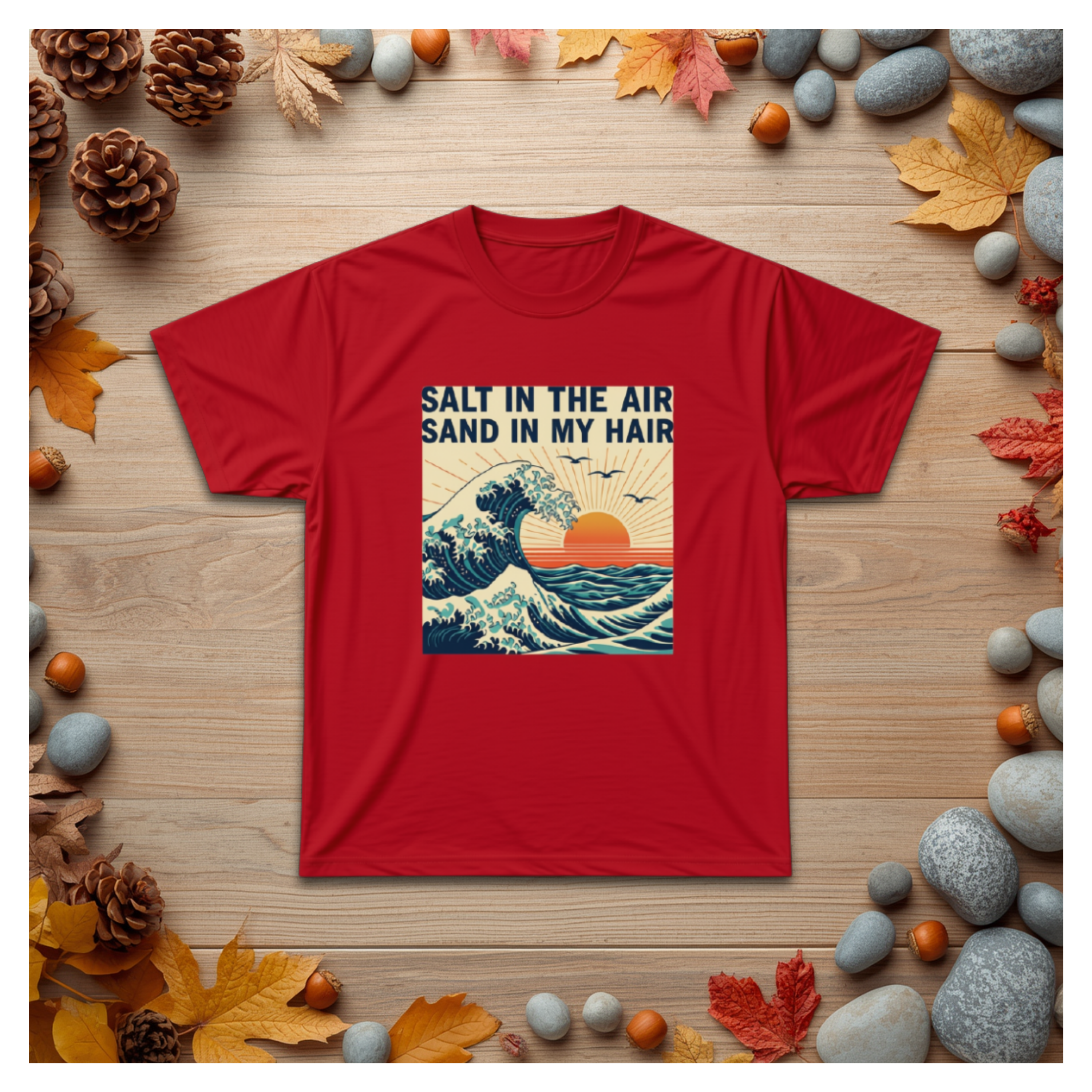 Salt in the Air Tee – Vintage Beach Sunset Graphic T‑Shirt