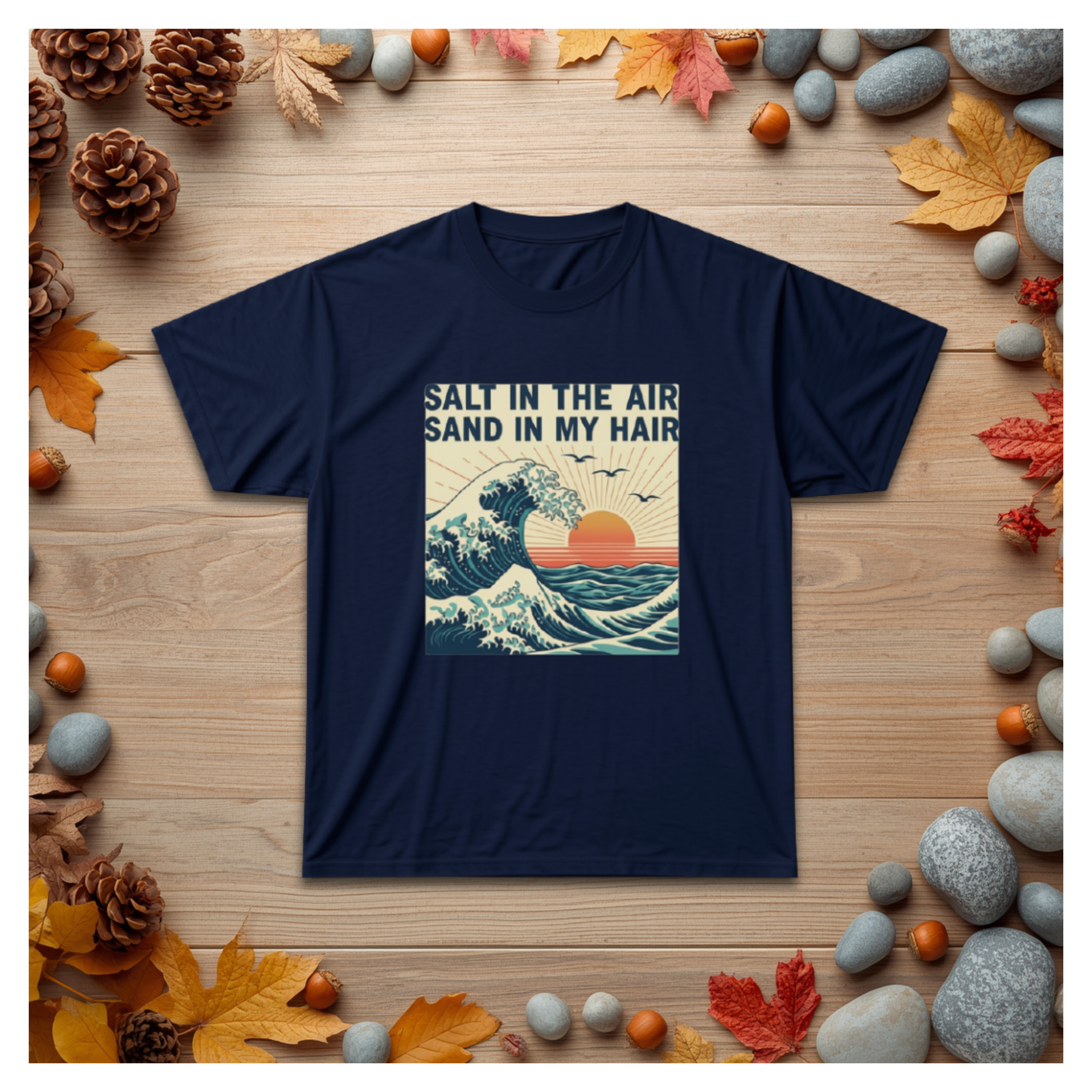 Salt in the Air Tee – Vintage Beach Sunset Graphic T‑Shirt