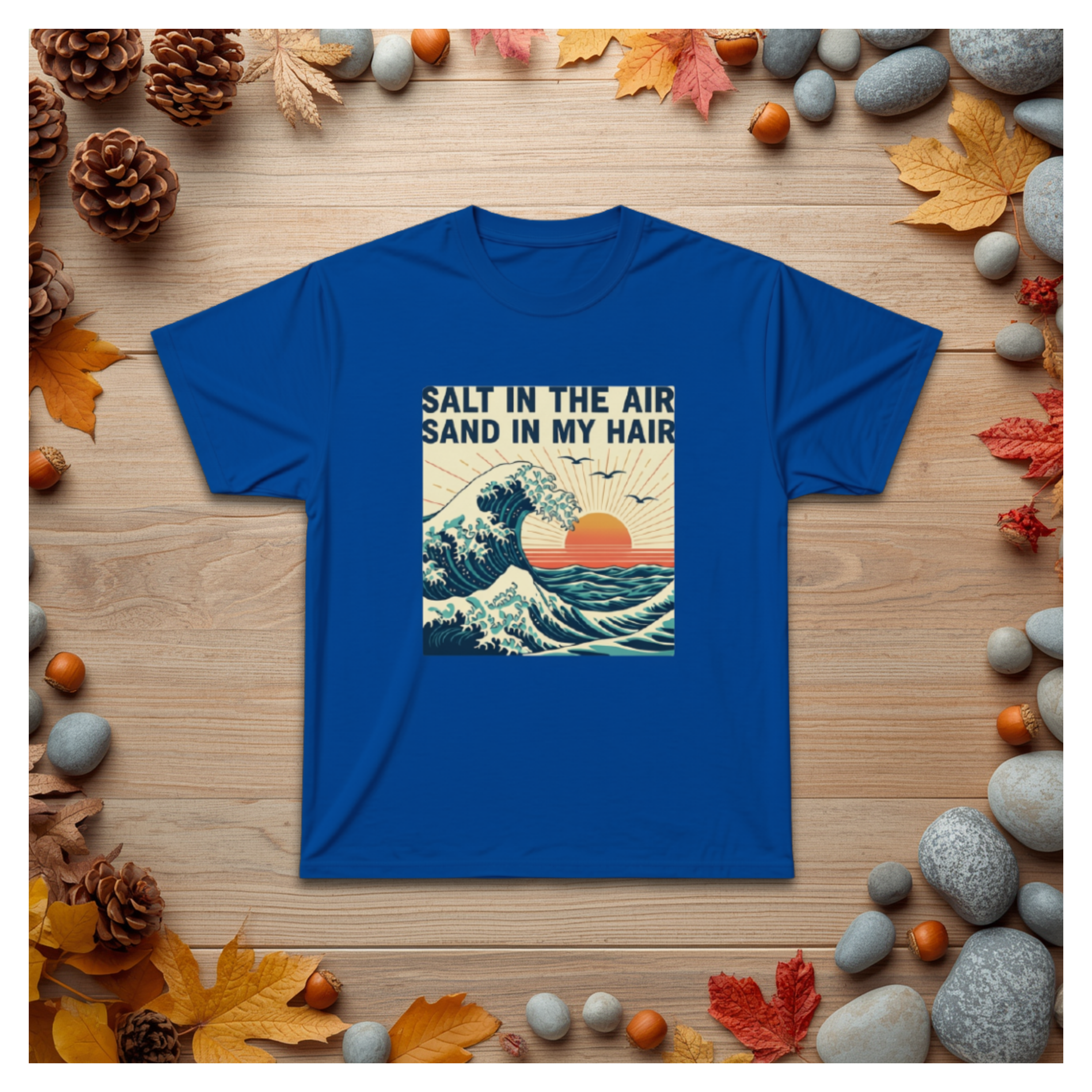 Salt in the Air Tee – Vintage Beach Sunset Graphic T‑Shirt