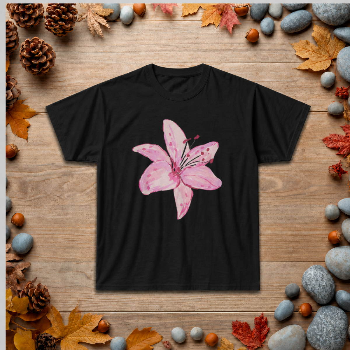 Pink Lily Floral T-Shirt