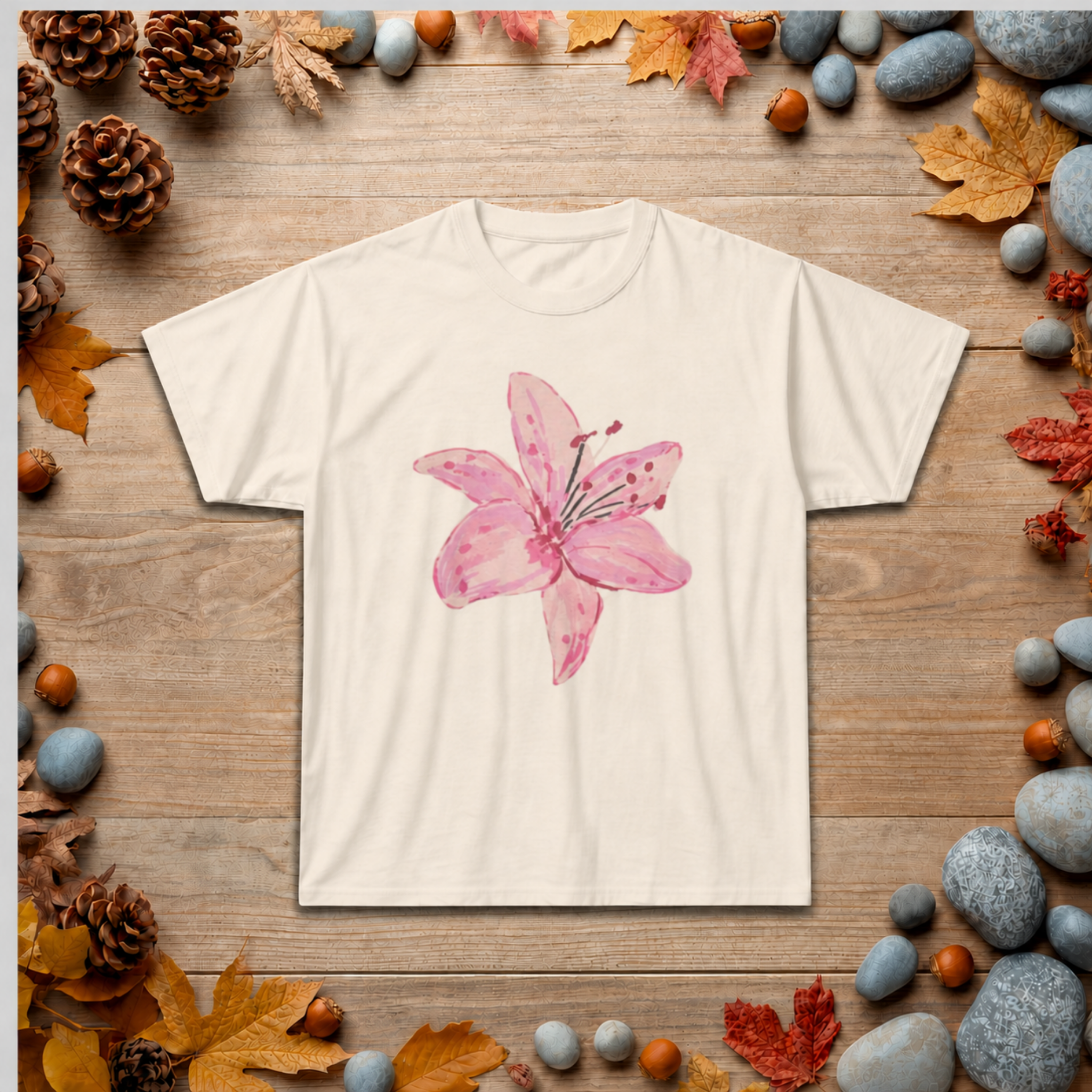 Pink Lily Floral T-Shirt
