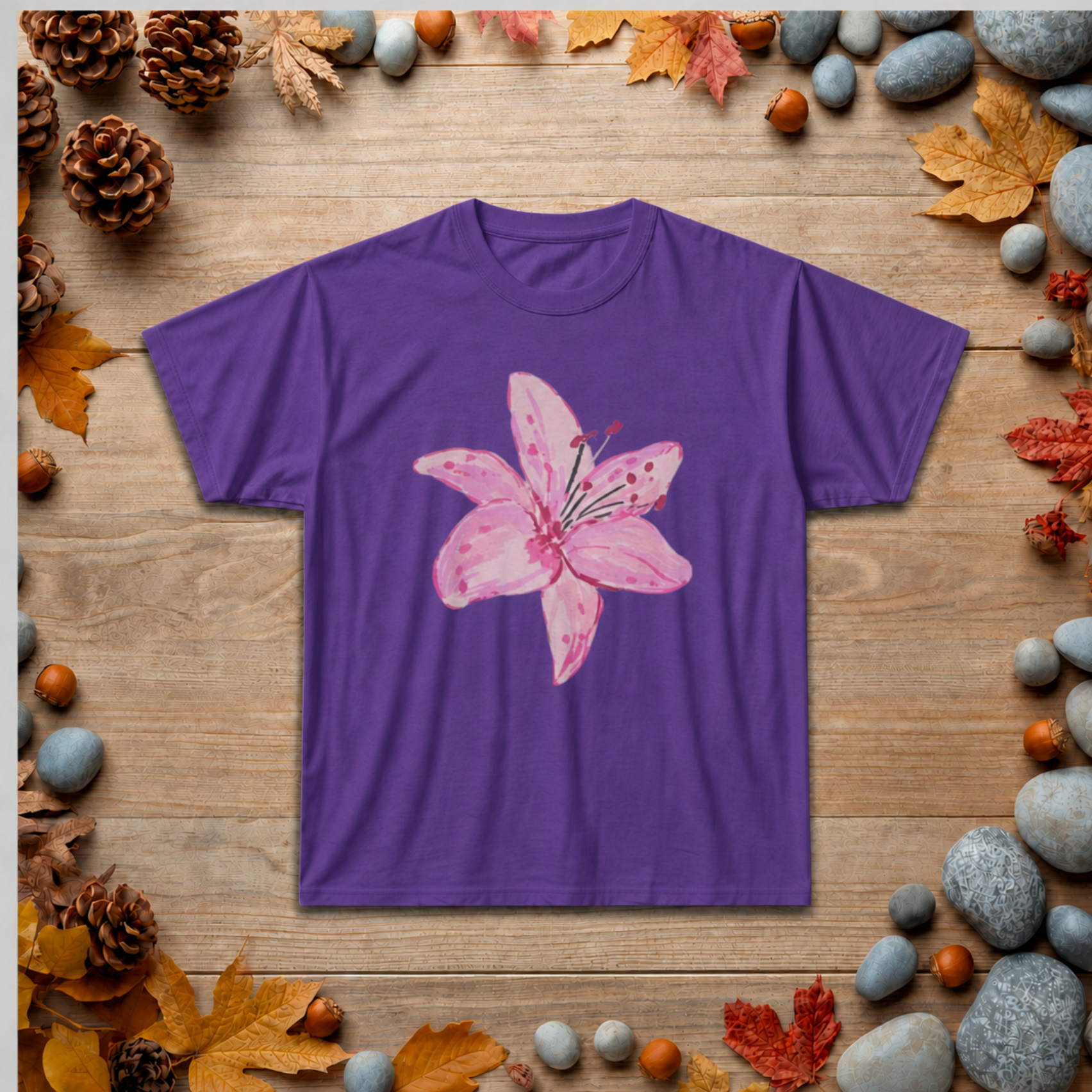 Pink Lily Floral T-Shirt