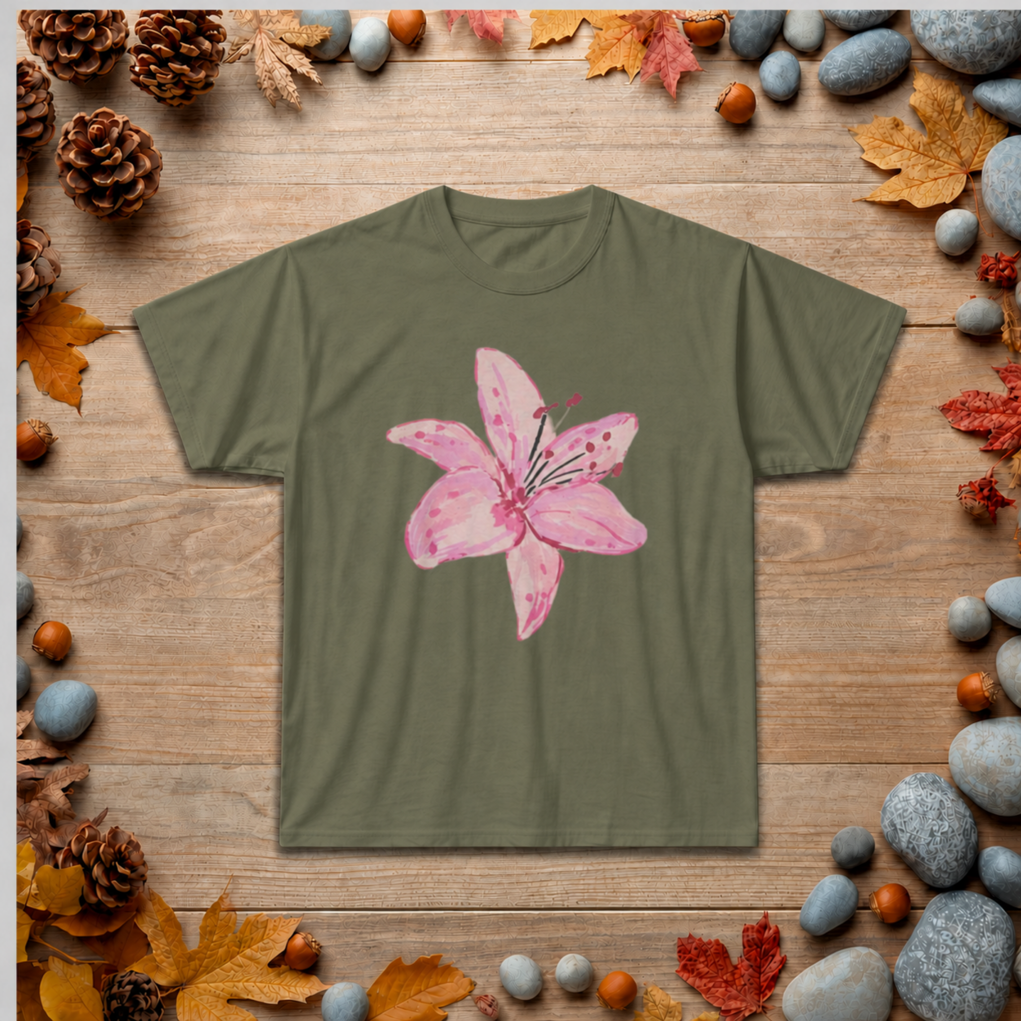 Pink Lily Floral T-Shirt
