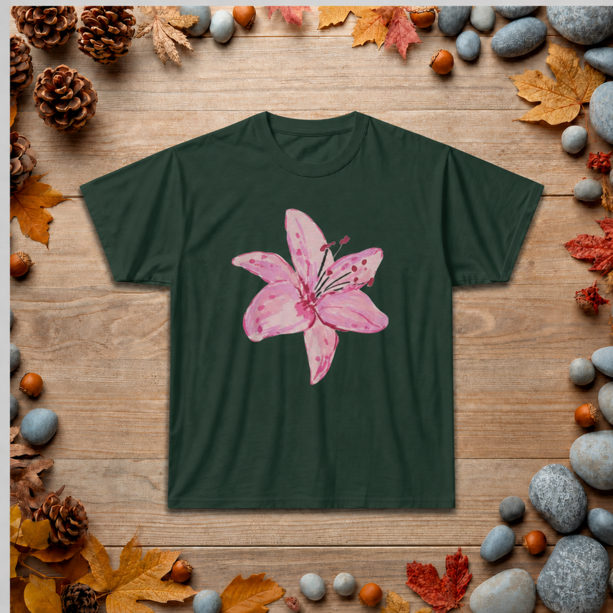 Pink Lily Floral T-Shirt