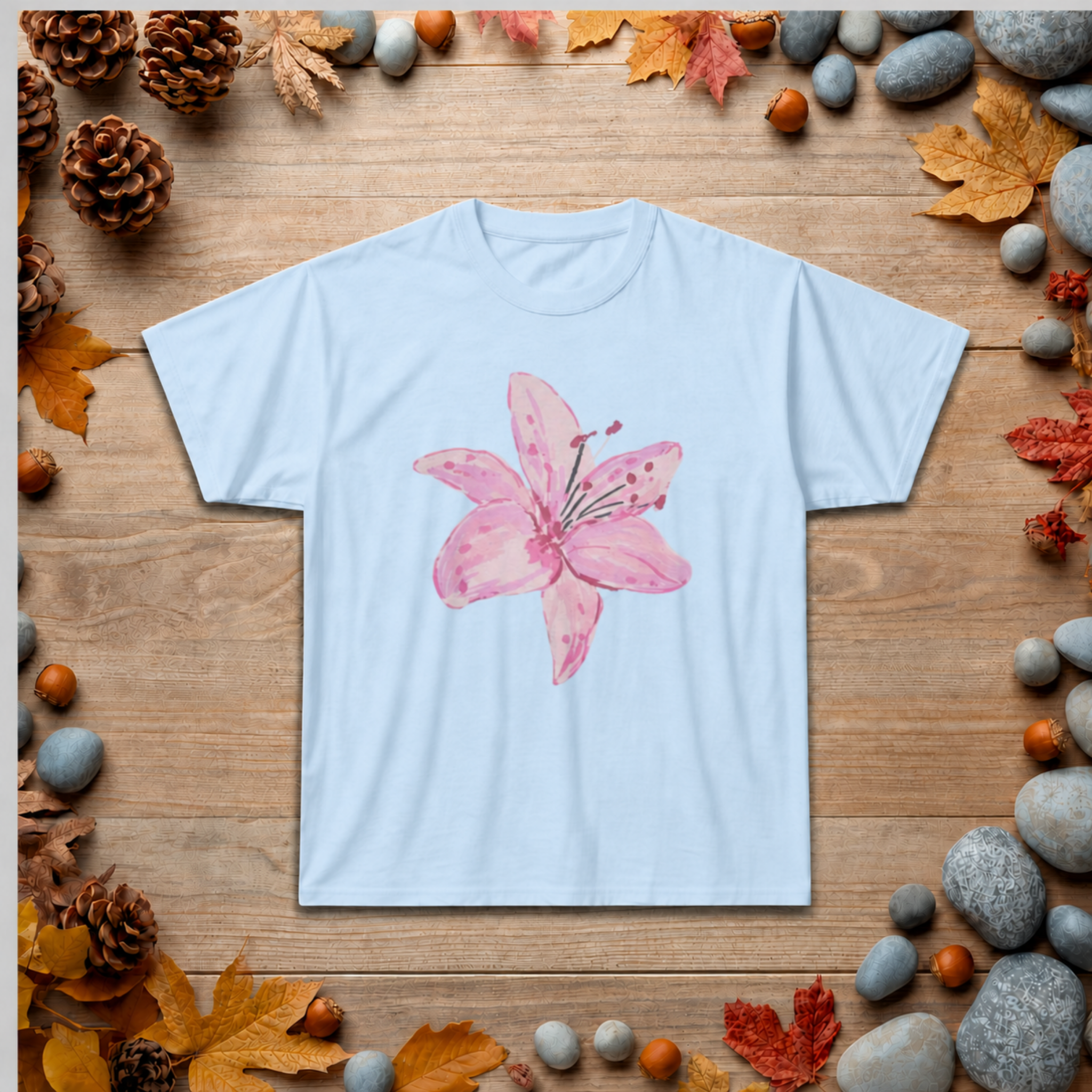 Pink Lily Floral T-Shirt
