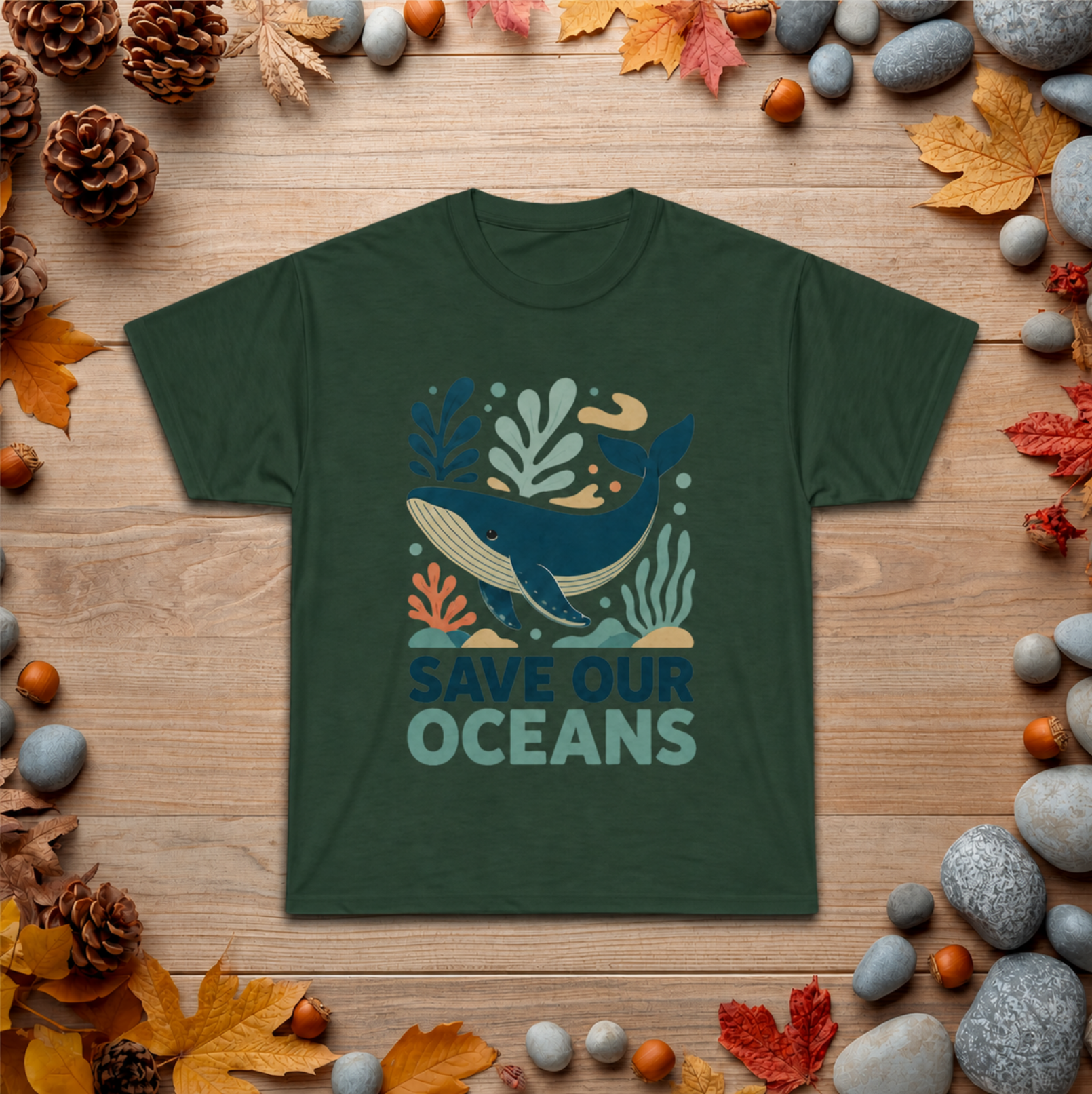 Protect Our Oceans Whale Tee — Eco Awareness Graphic T-Shirt