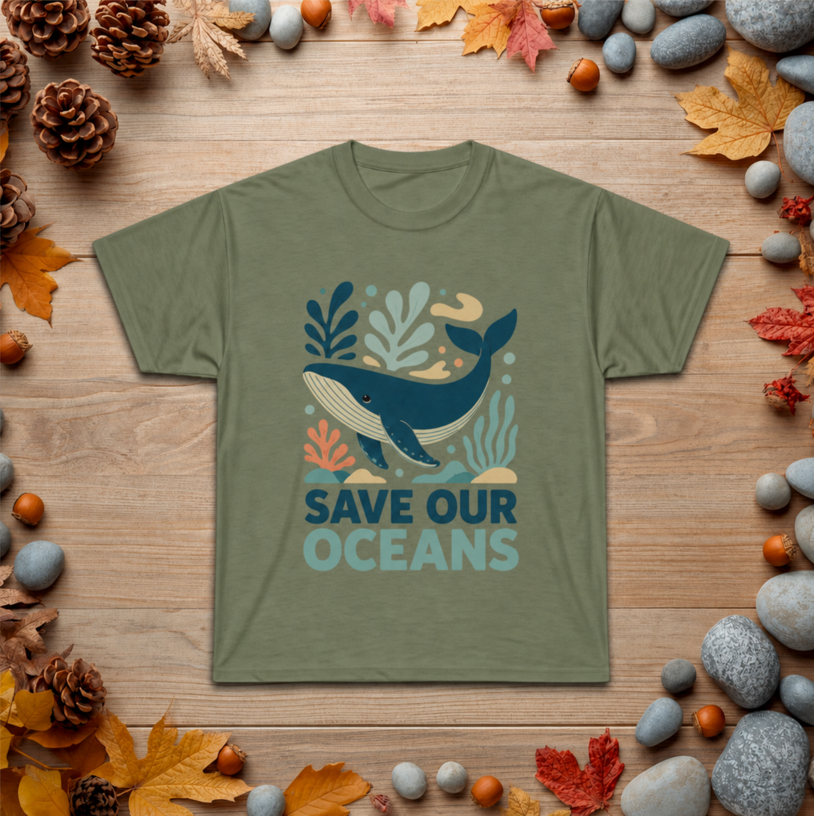 Protect Our Oceans Whale Tee — Eco Awareness Graphic T-Shirt