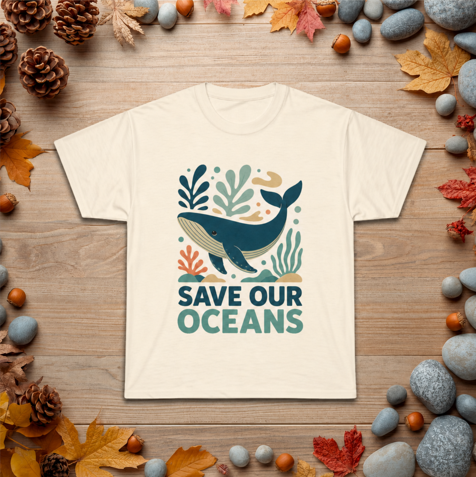 Protect Our Oceans Whale Tee — Eco Awareness Graphic T-Shirt