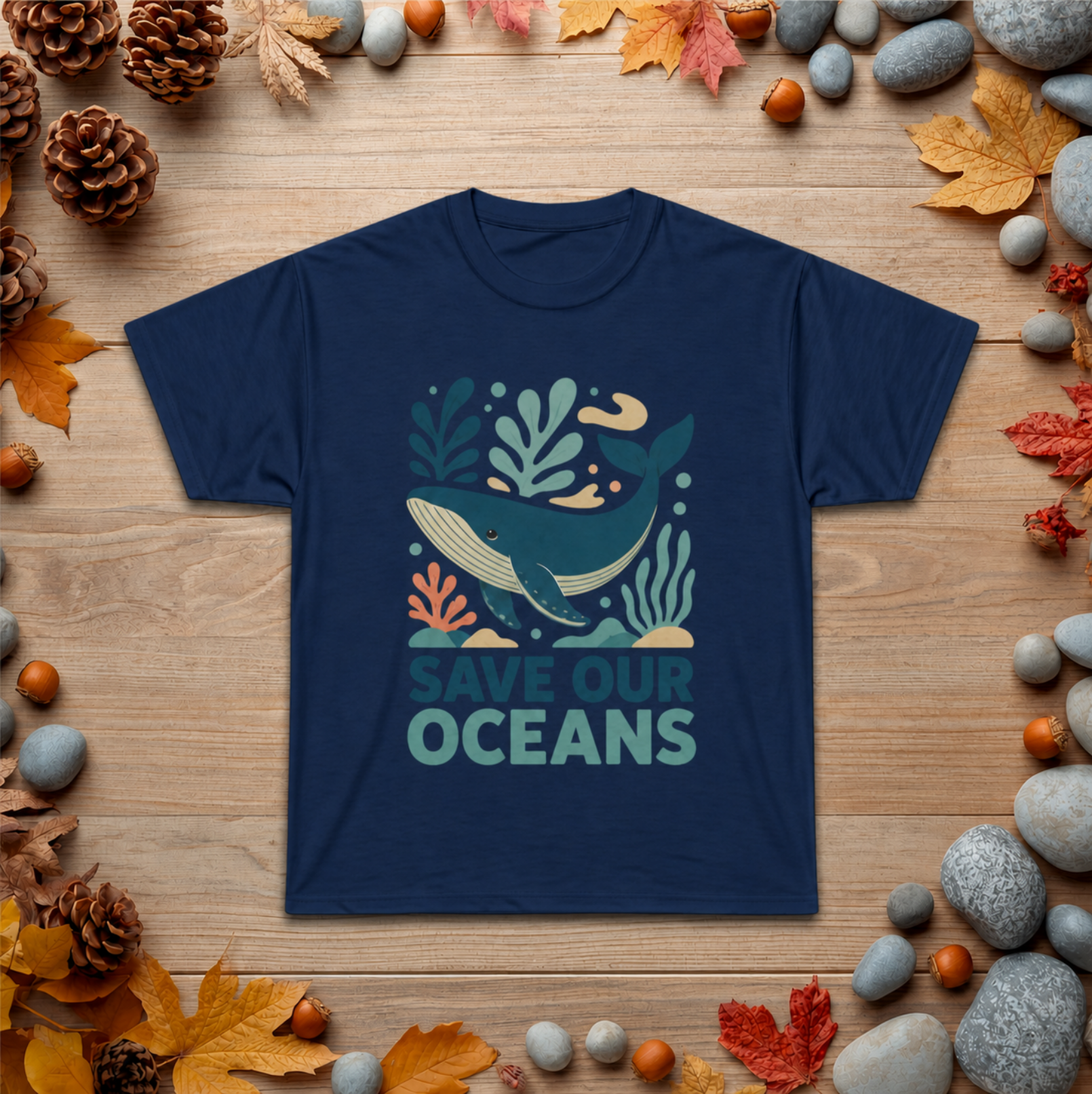 Protect Our Oceans Whale Tee — Eco Awareness Graphic T-Shirt