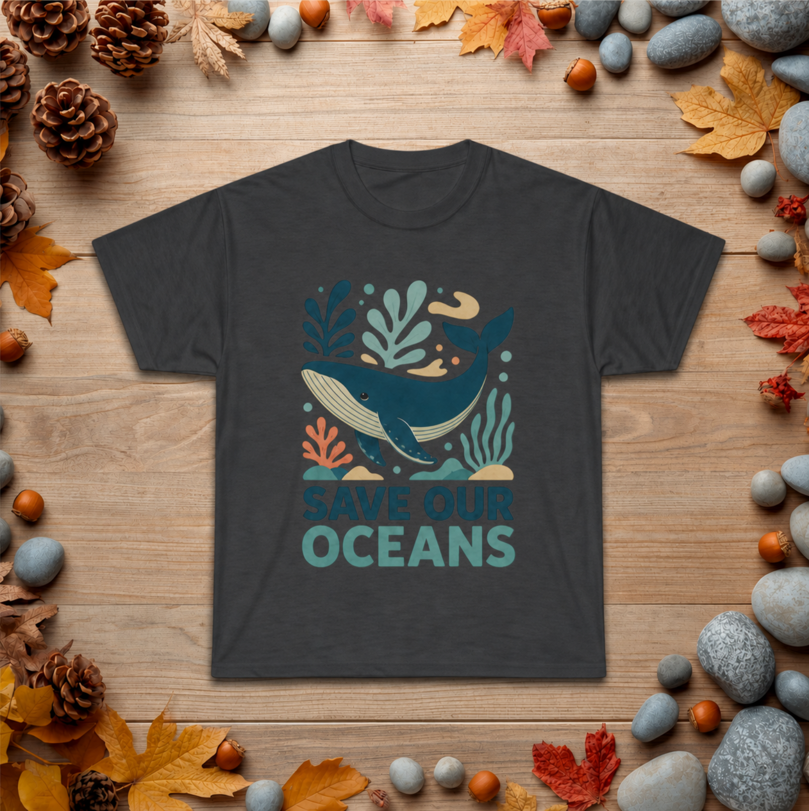 Protect Our Oceans Whale Tee — Eco Awareness Graphic T-Shirt