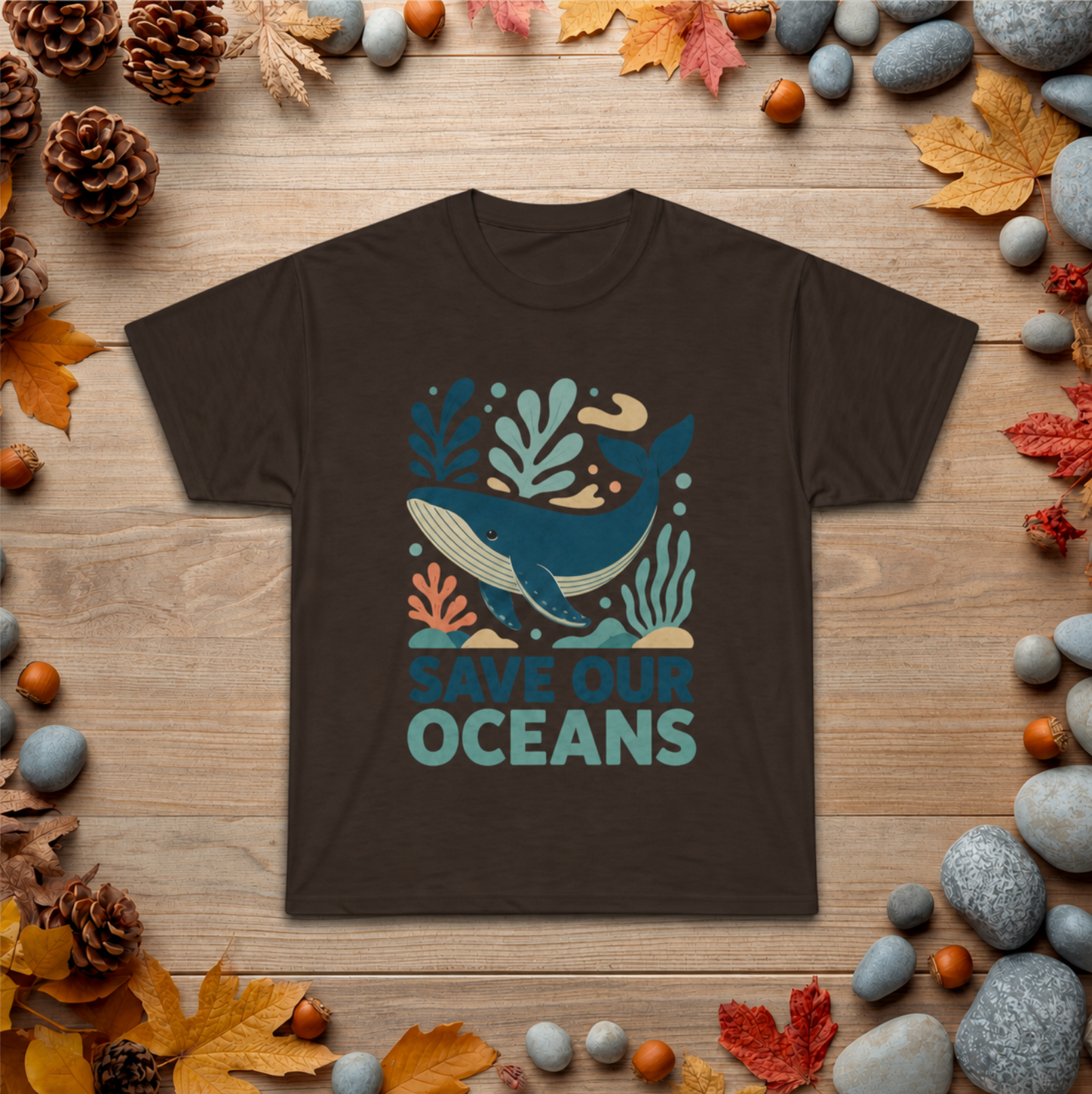 Protect Our Oceans Whale Tee — Eco Awareness Graphic T-Shirt