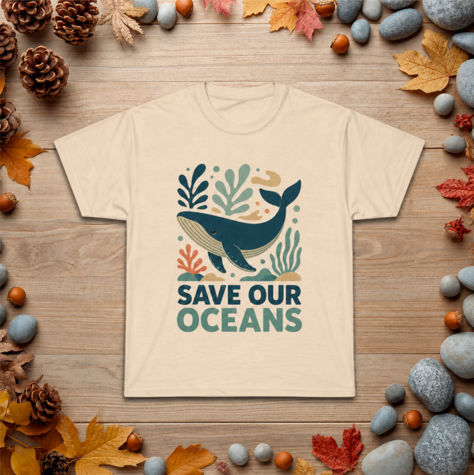 Protect Our Oceans Whale Tee — Eco Awareness Graphic T-Shirt