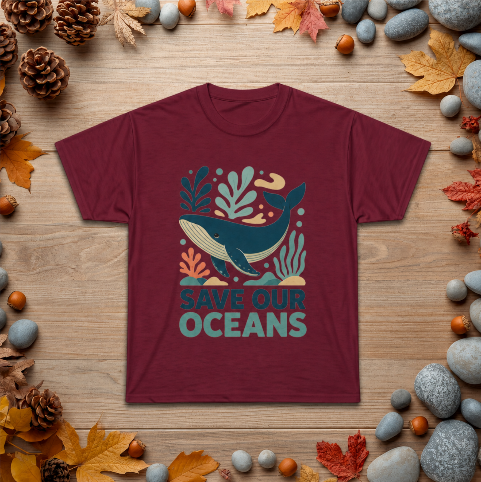 Protect Our Oceans Whale Tee — Eco Awareness Graphic T-Shirt