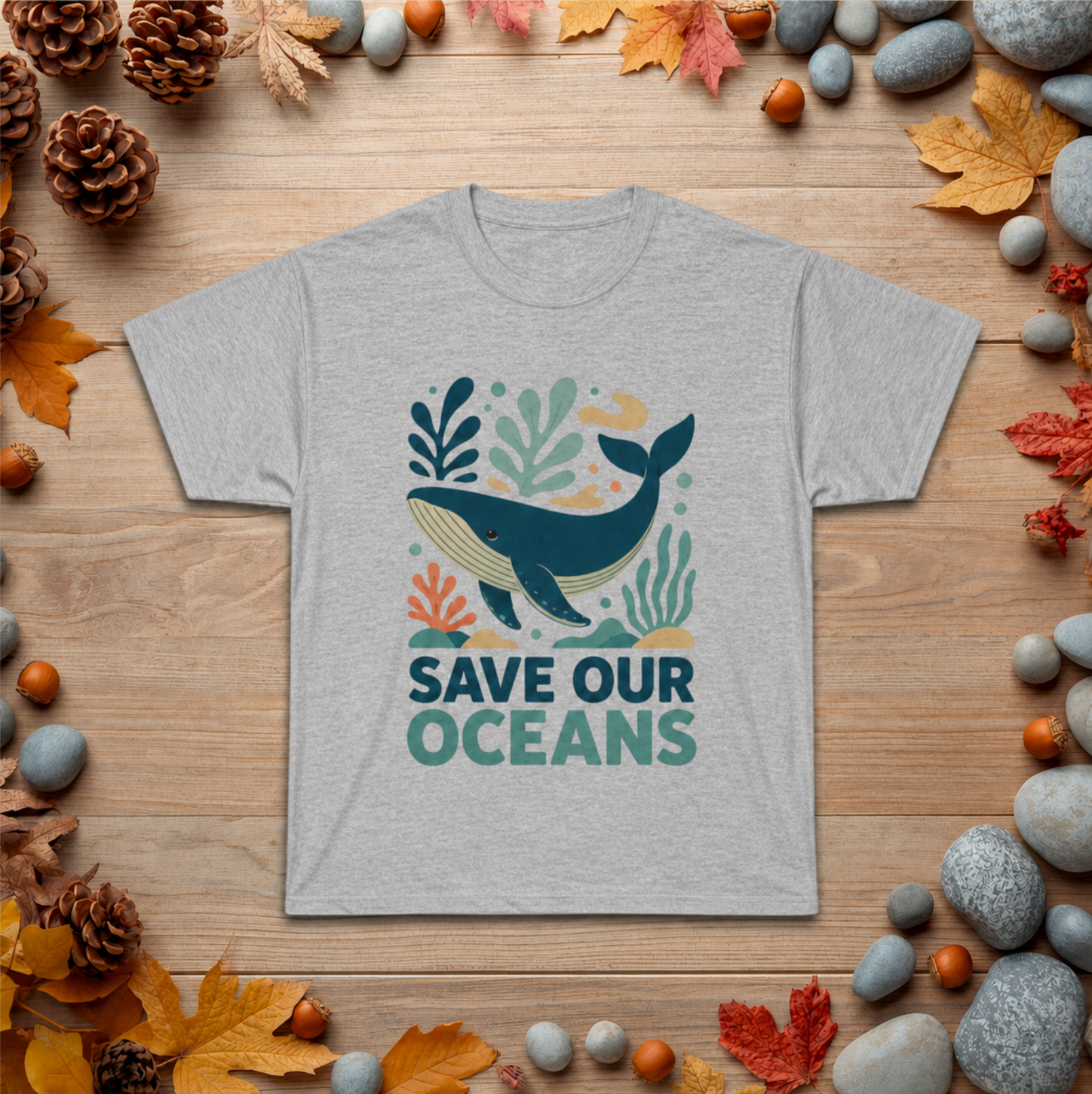 Protect Our Oceans Whale Tee — Eco Awareness Graphic T-Shirt