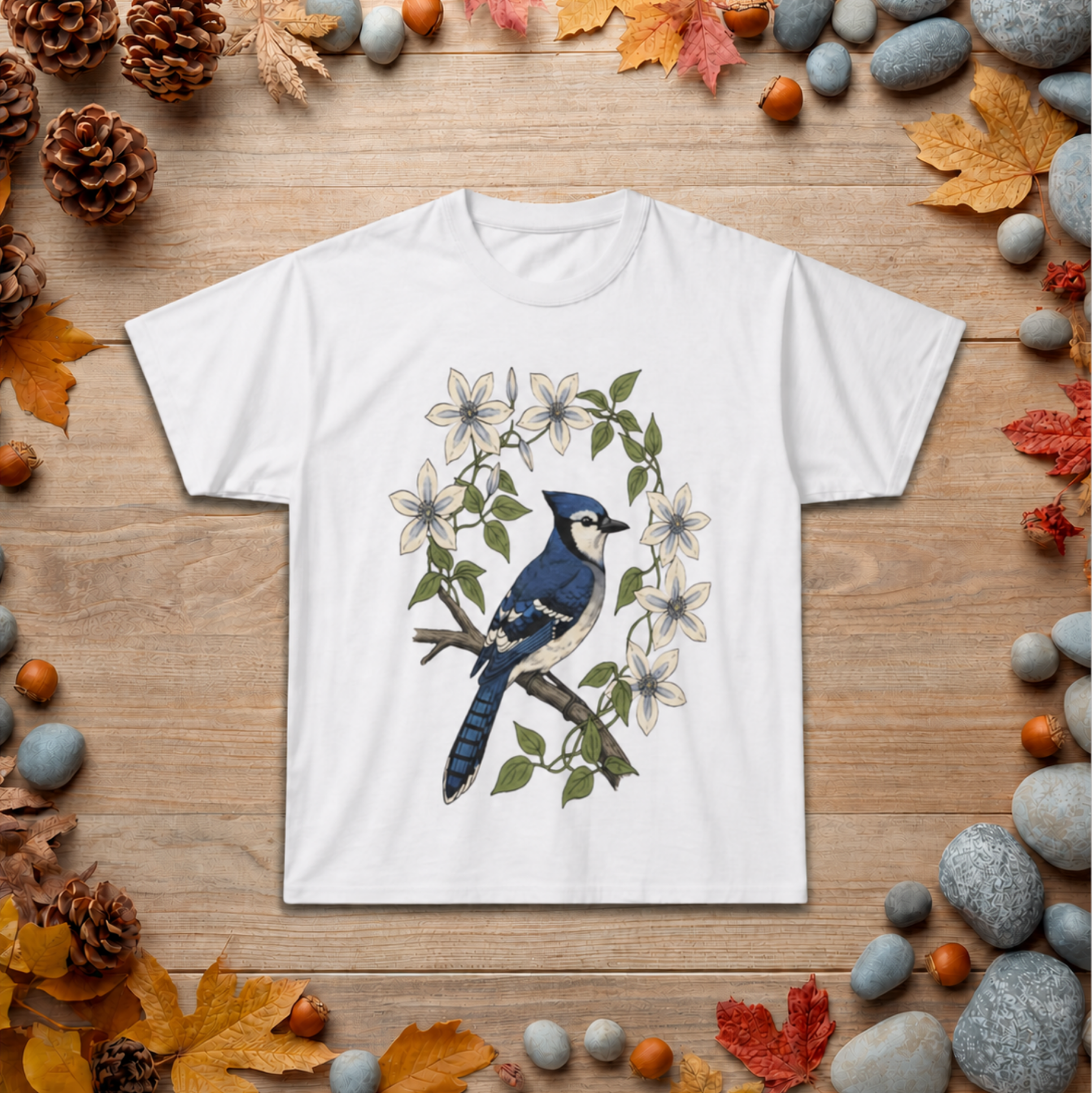 Blue Jay Floral T-Shirt