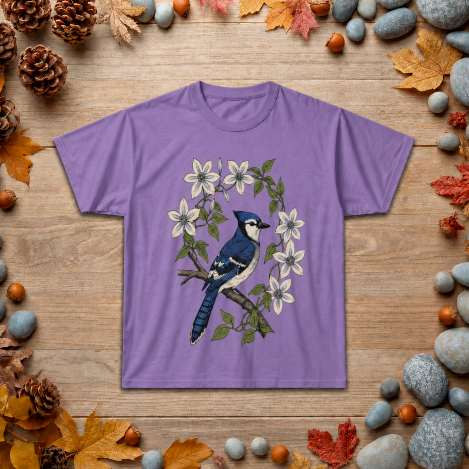 Blue Jay Floral T-Shirt