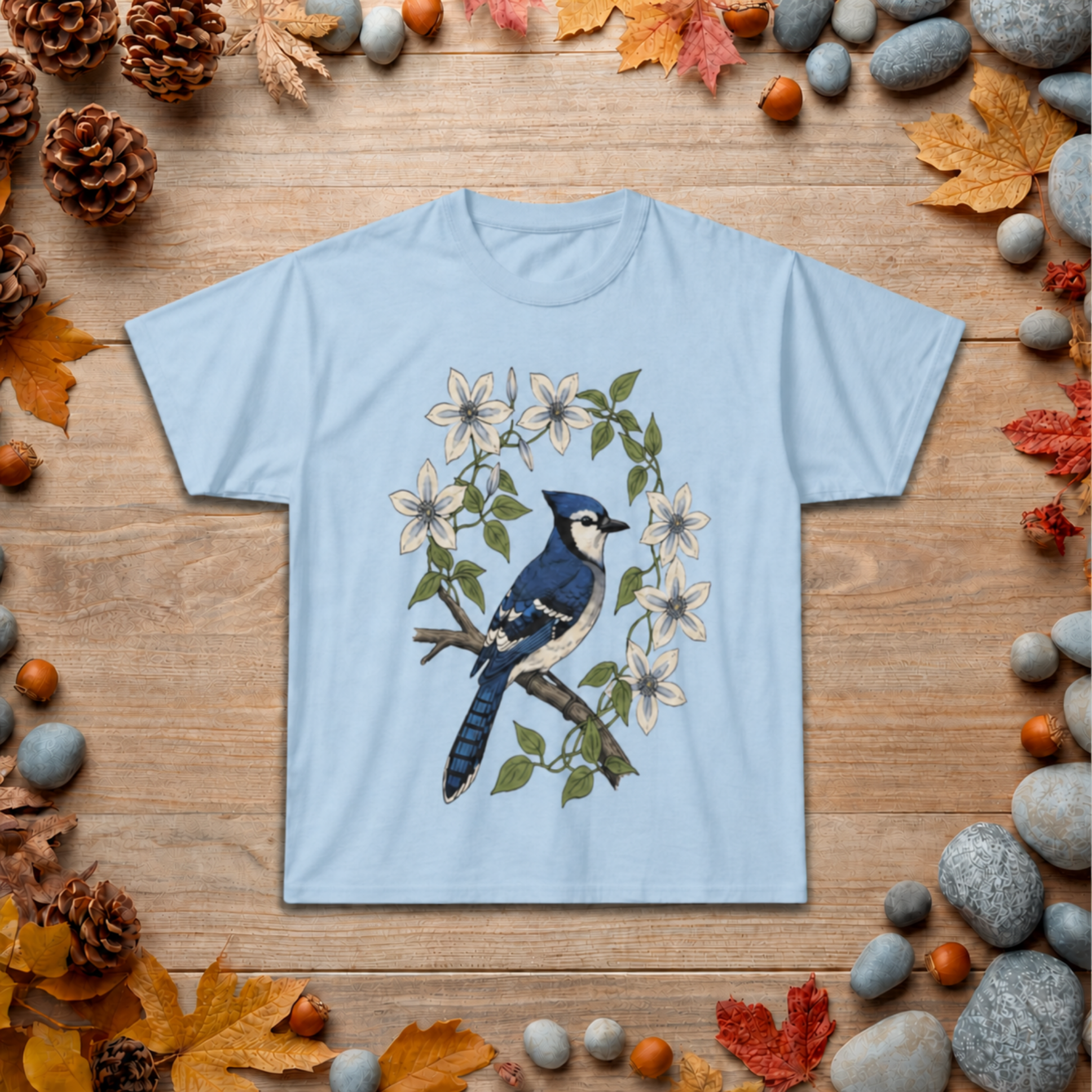 Blue Jay Floral T-Shirt