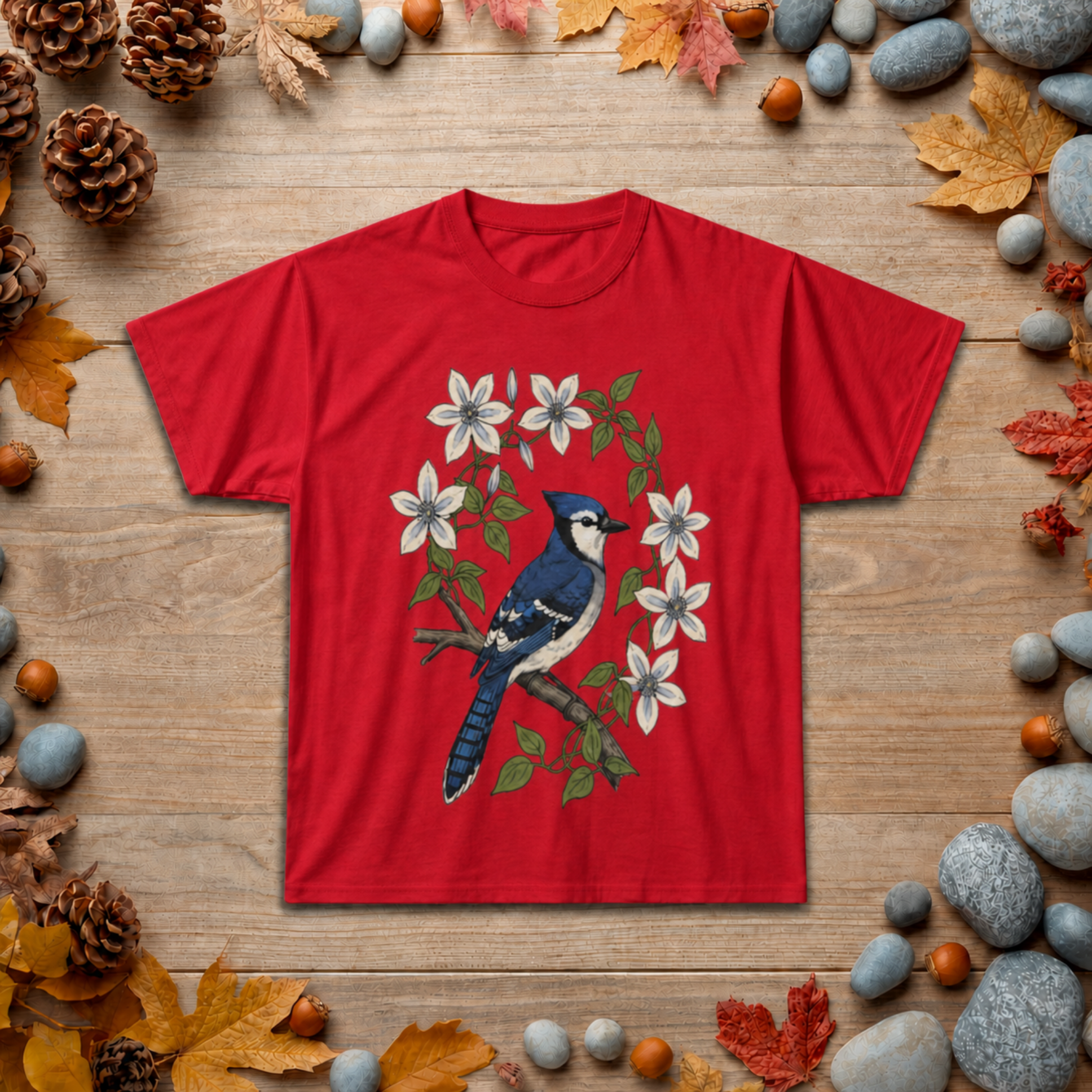 Blue Jay Floral T-Shirt