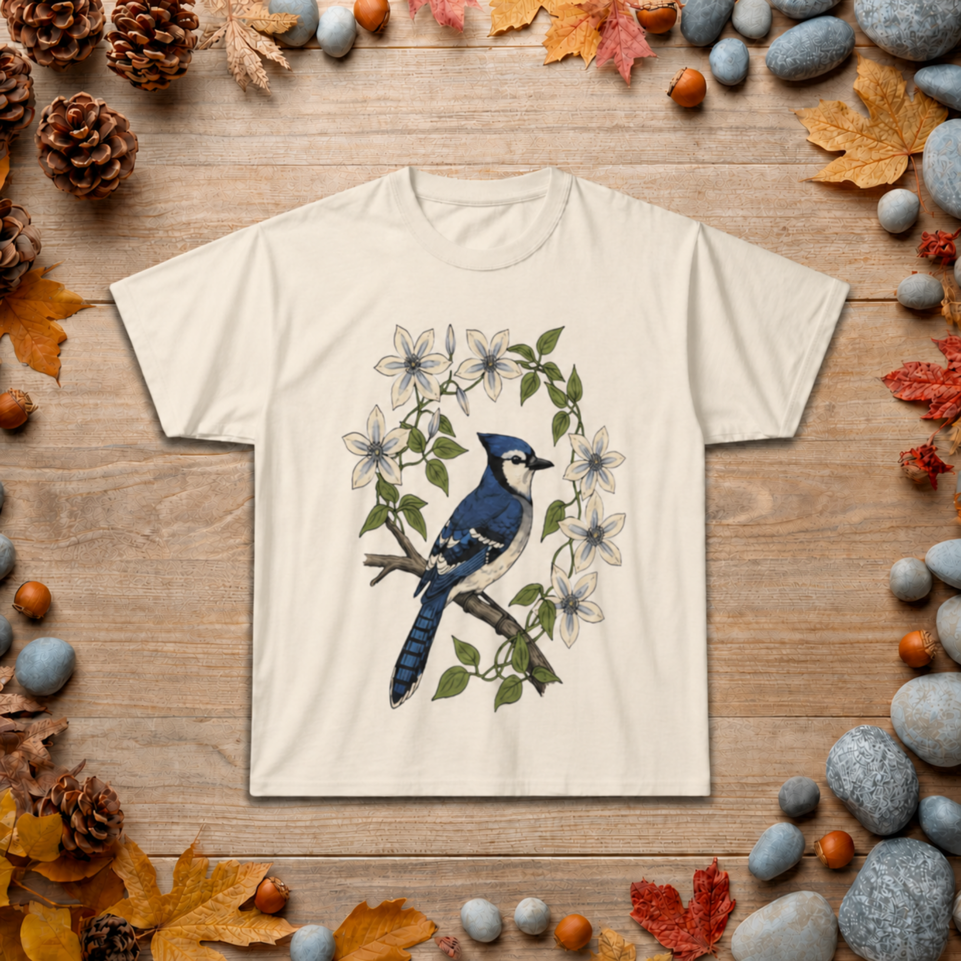 Blue Jay Floral T-Shirt