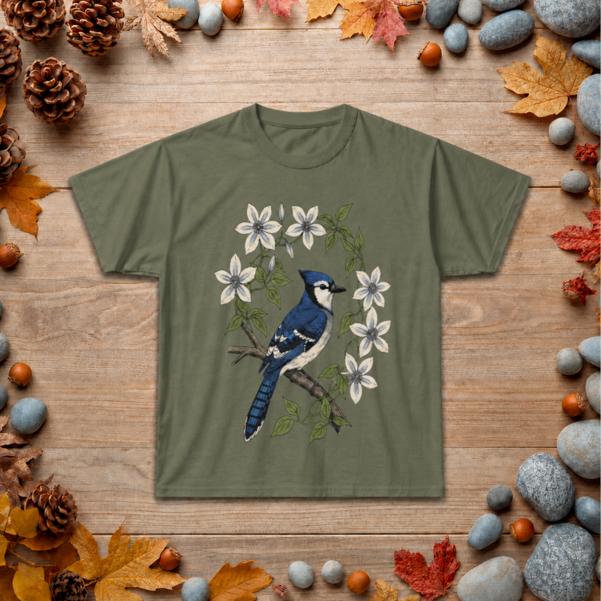 Blue Jay Floral T-Shirt