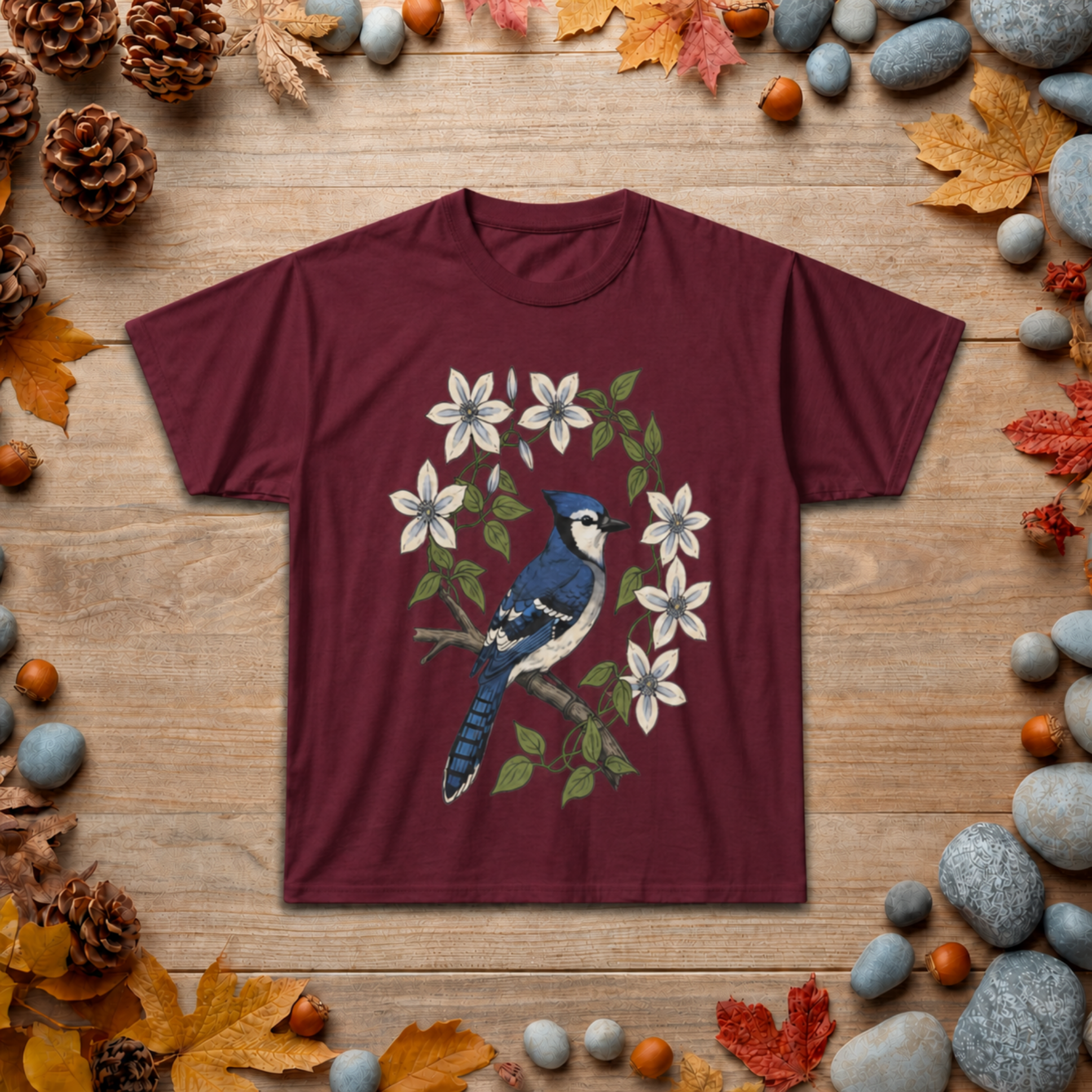 Blue Jay Floral T-Shirt