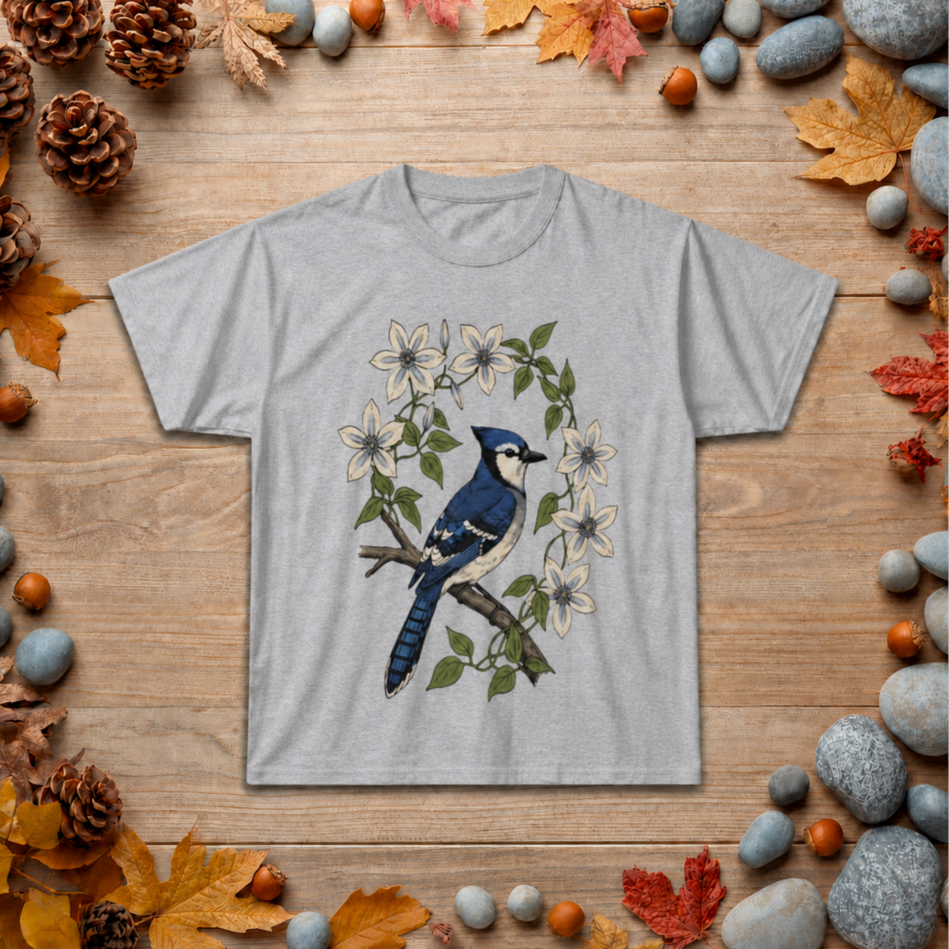 Blue Jay Floral T-Shirt