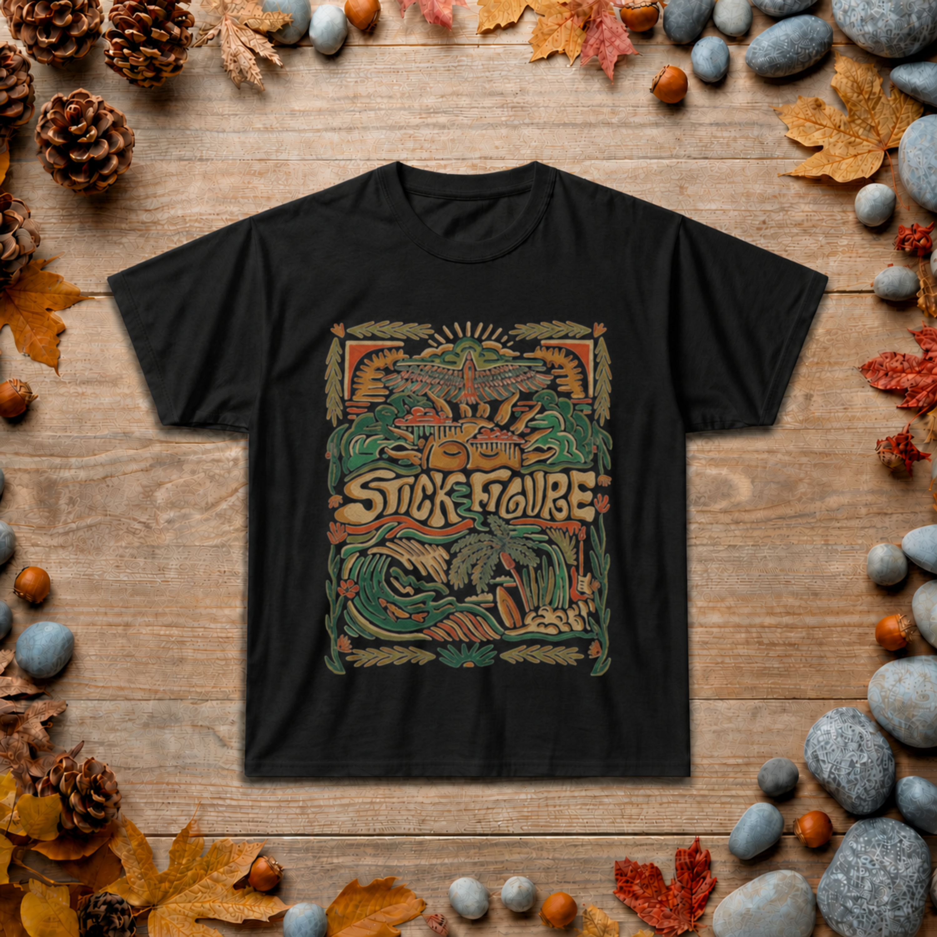 Stickerbabe Graphic Tee — Vintage Tropical Surf Band T-Shirt