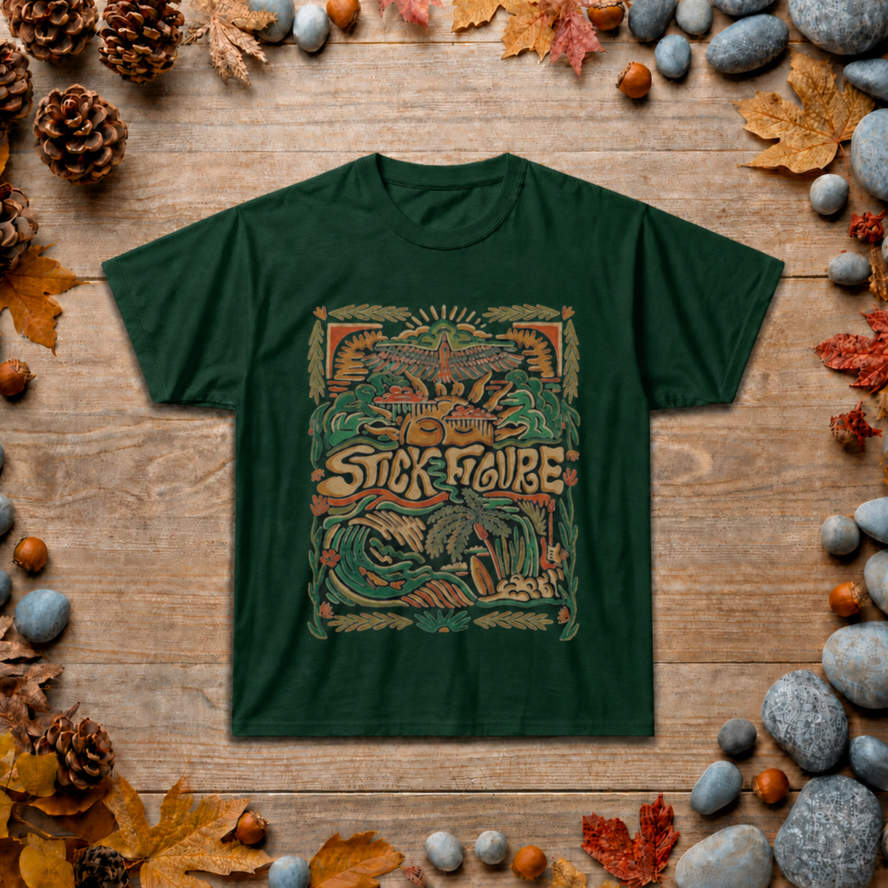 Stickerbabe Graphic Tee — Vintage Tropical Surf Band T-Shirt