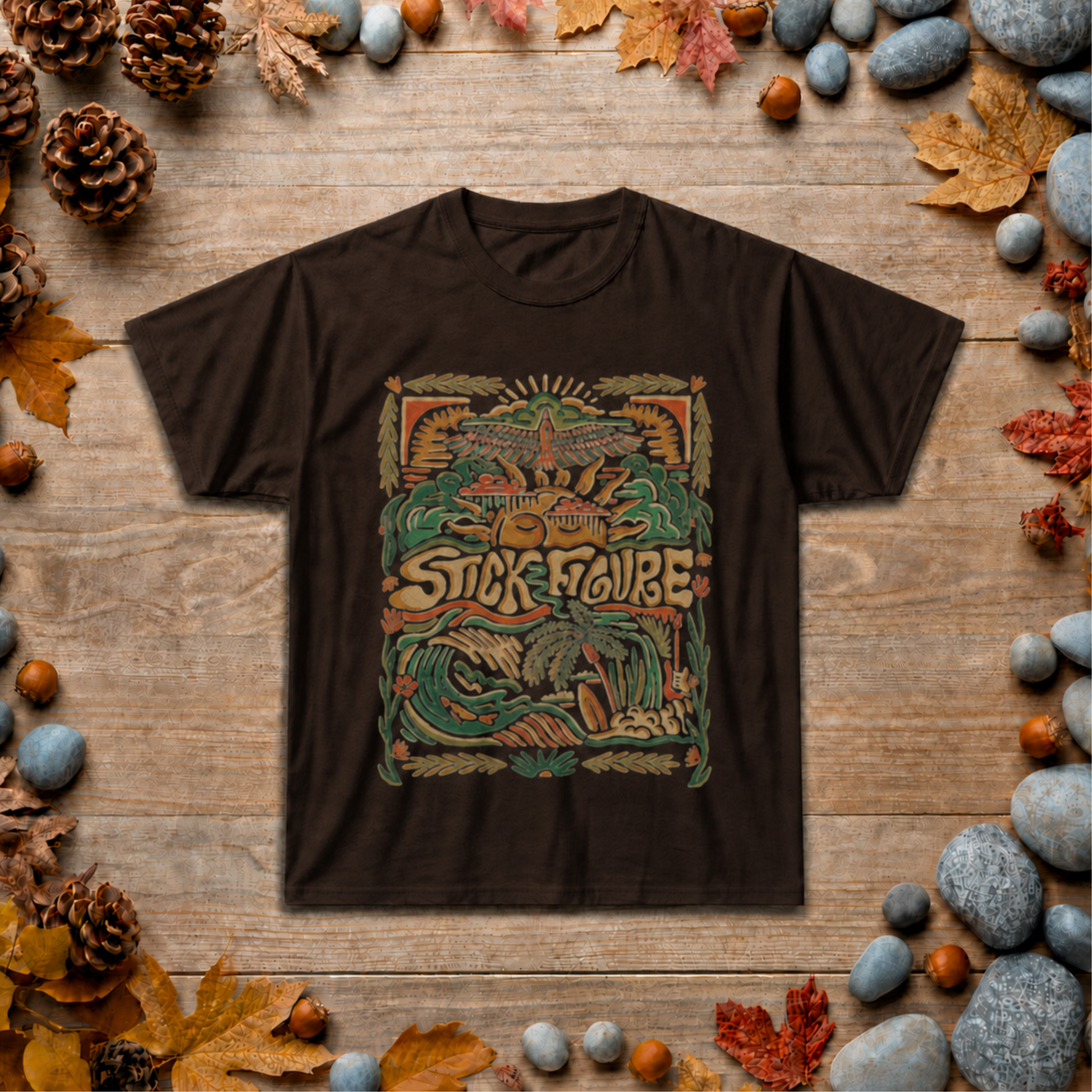 Stickerbabe Graphic Tee — Vintage Tropical Surf Band T-Shirt