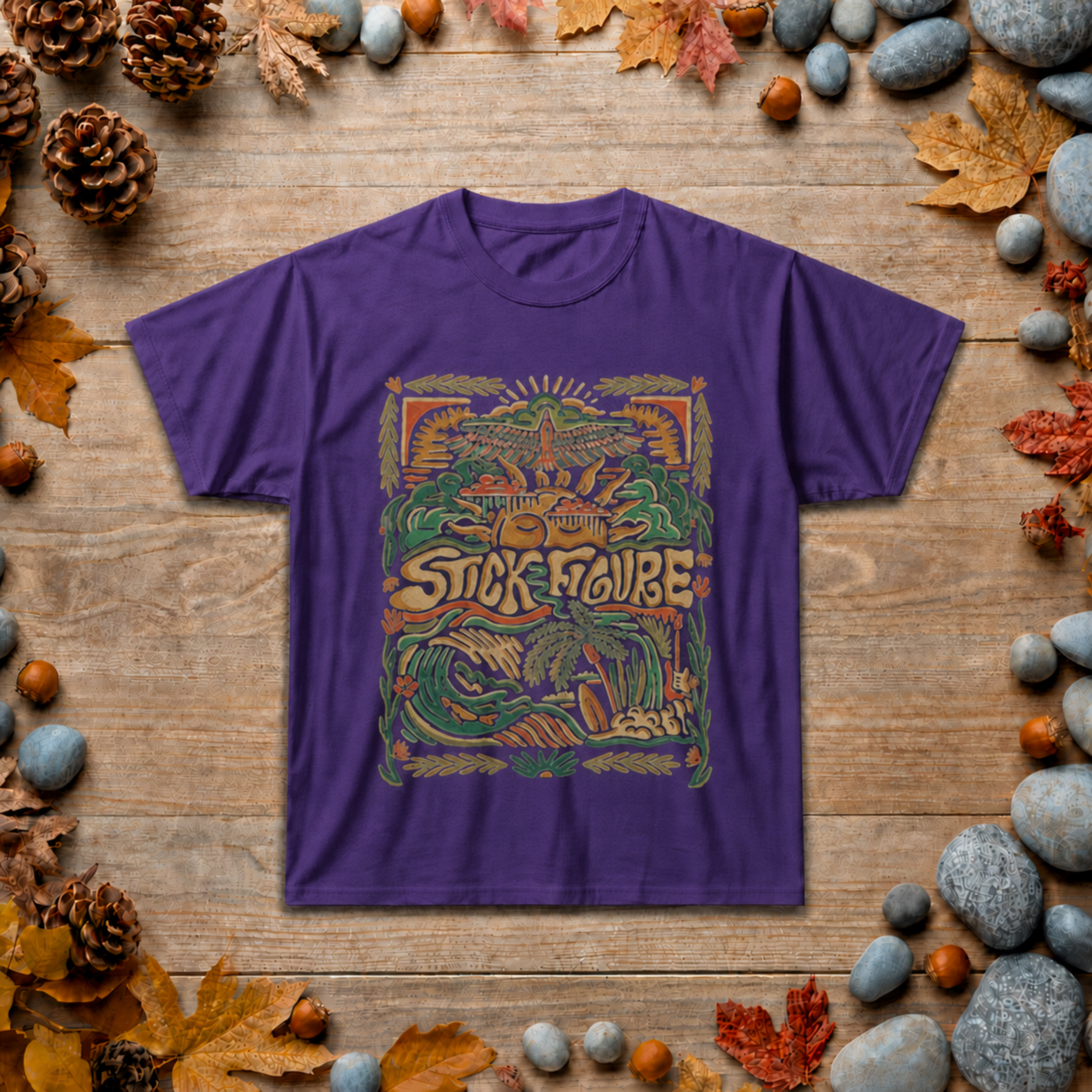 Stickerbabe Graphic Tee — Vintage Tropical Surf Band T-Shirt