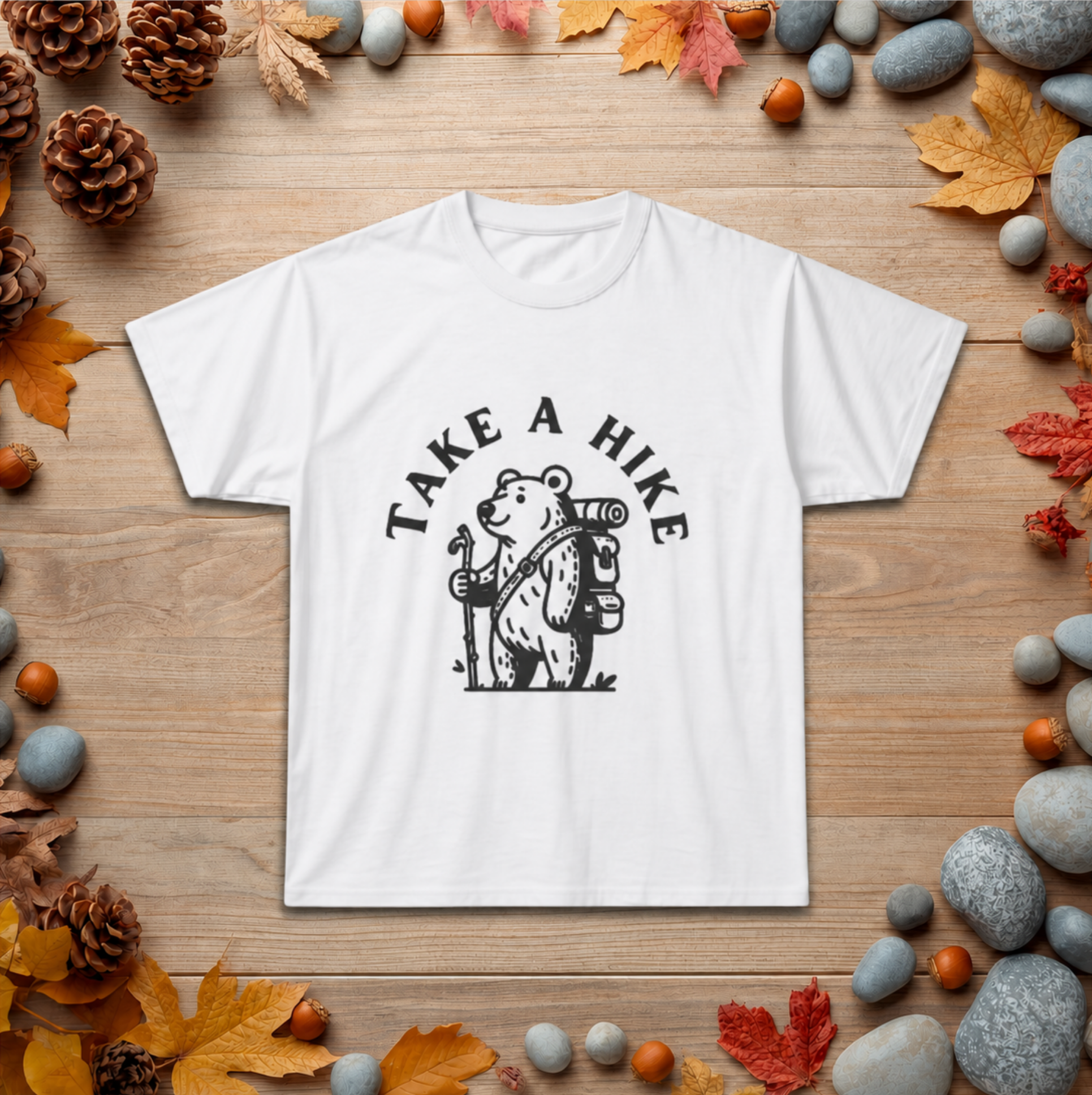 Take A Hike Bear T-Shirt — Funny Outdoors Hiking Graphic Tee