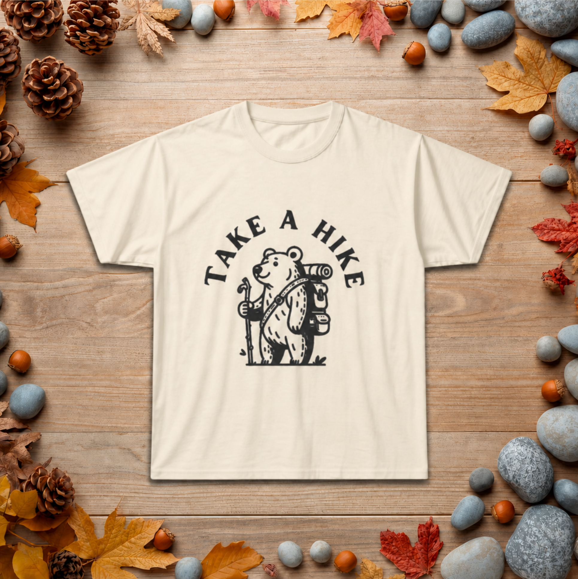 Take A Hike Bear T-Shirt — Funny Outdoors Hiking Graphic Tee