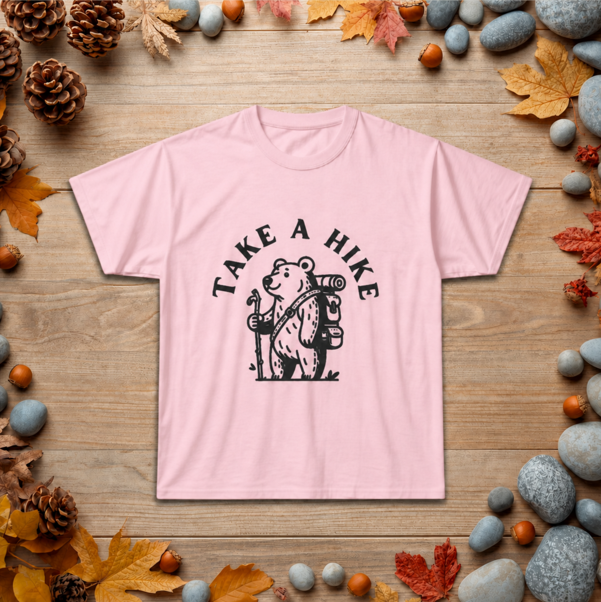 Take A Hike Bear T-Shirt — Funny Outdoors Hiking Graphic Tee