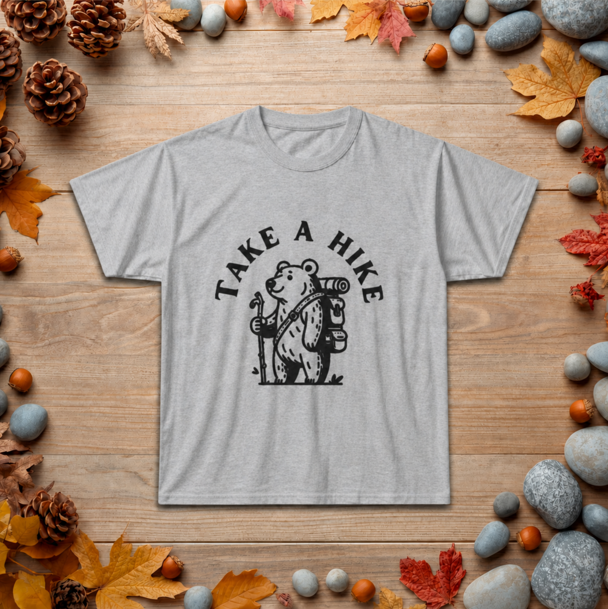 Take A Hike Bear T-Shirt — Funny Outdoors Hiking Graphic Tee