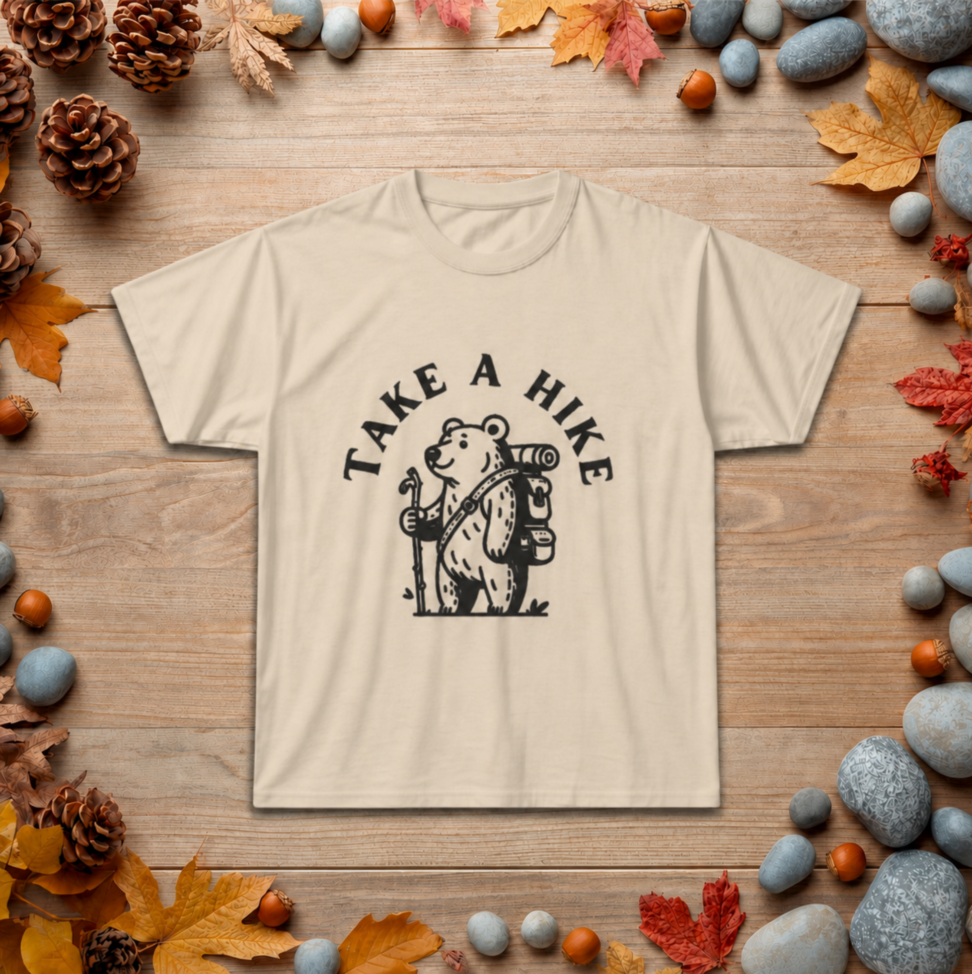 Take A Hike Bear T-Shirt — Funny Outdoors Hiking Graphic Tee