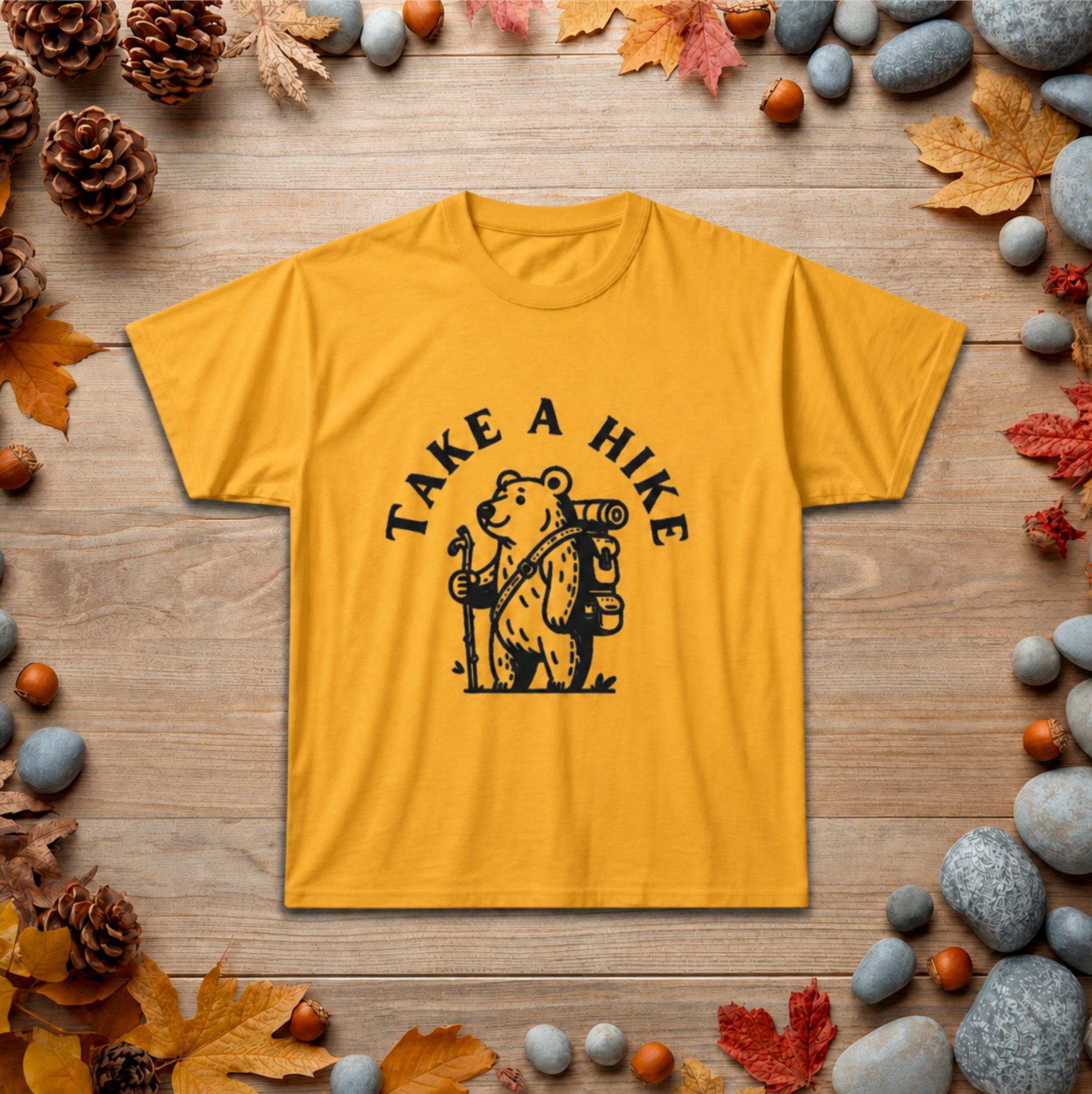 Take A Hike Bear T-Shirt — Funny Outdoors Hiking Graphic Tee