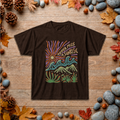 Sunrise Surprise Tee — Retro Mountain & Wave Graphic T-Shirt
