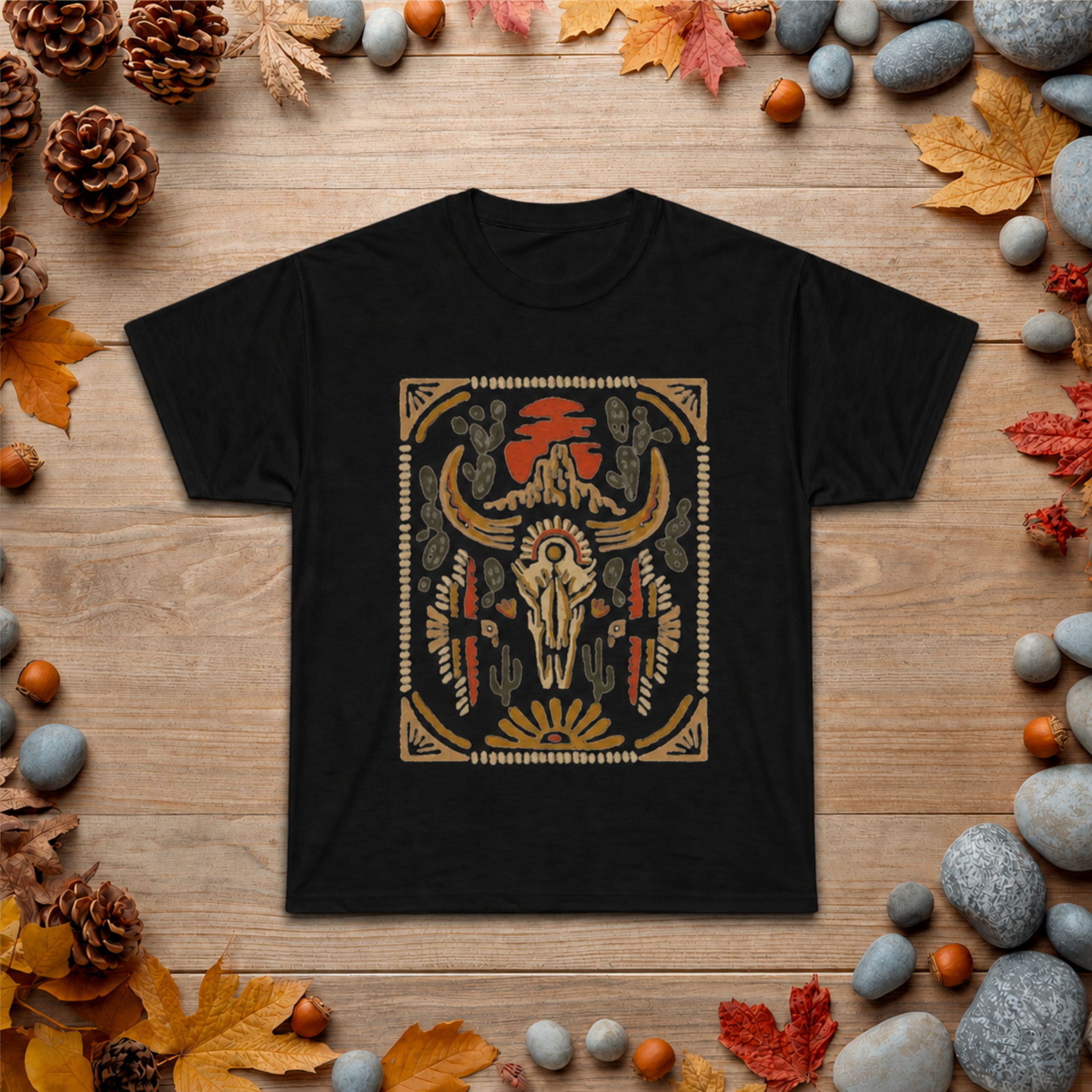 Western Skull Tee — Southwestern Cow Skull Graphic T-Shirt