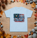 American Fishing Flag Tee — Patriotic Bass Angler T-Shirt