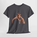 Giraffe t-shirt with a mother and baby giraffe leaning their heads together