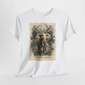 African elephant t-shirt with a watercolor elephant labelled Loxodonta africana
