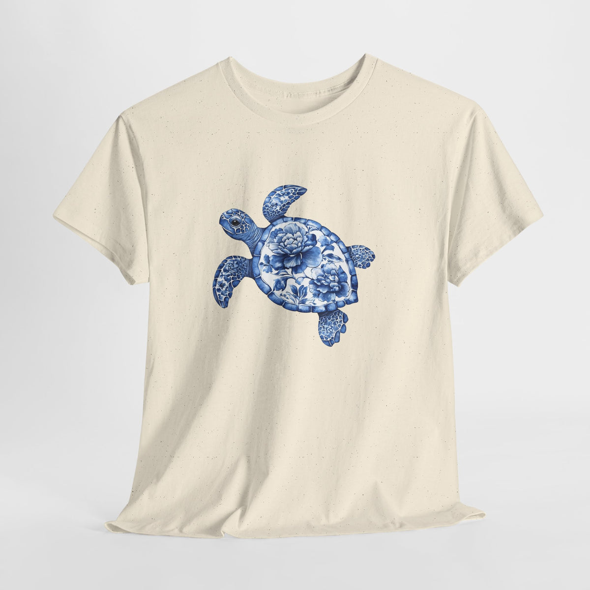 Sea turtle t-shirt with a hand-painted blue watercolor sea turtle